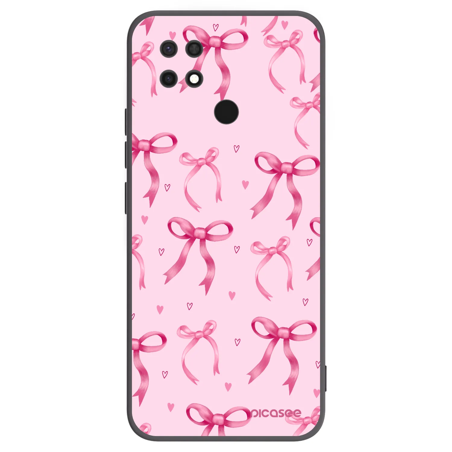 Picasee silikonowe czarne etui na Xiaomi Redmi 10C - Bow Aesthetic