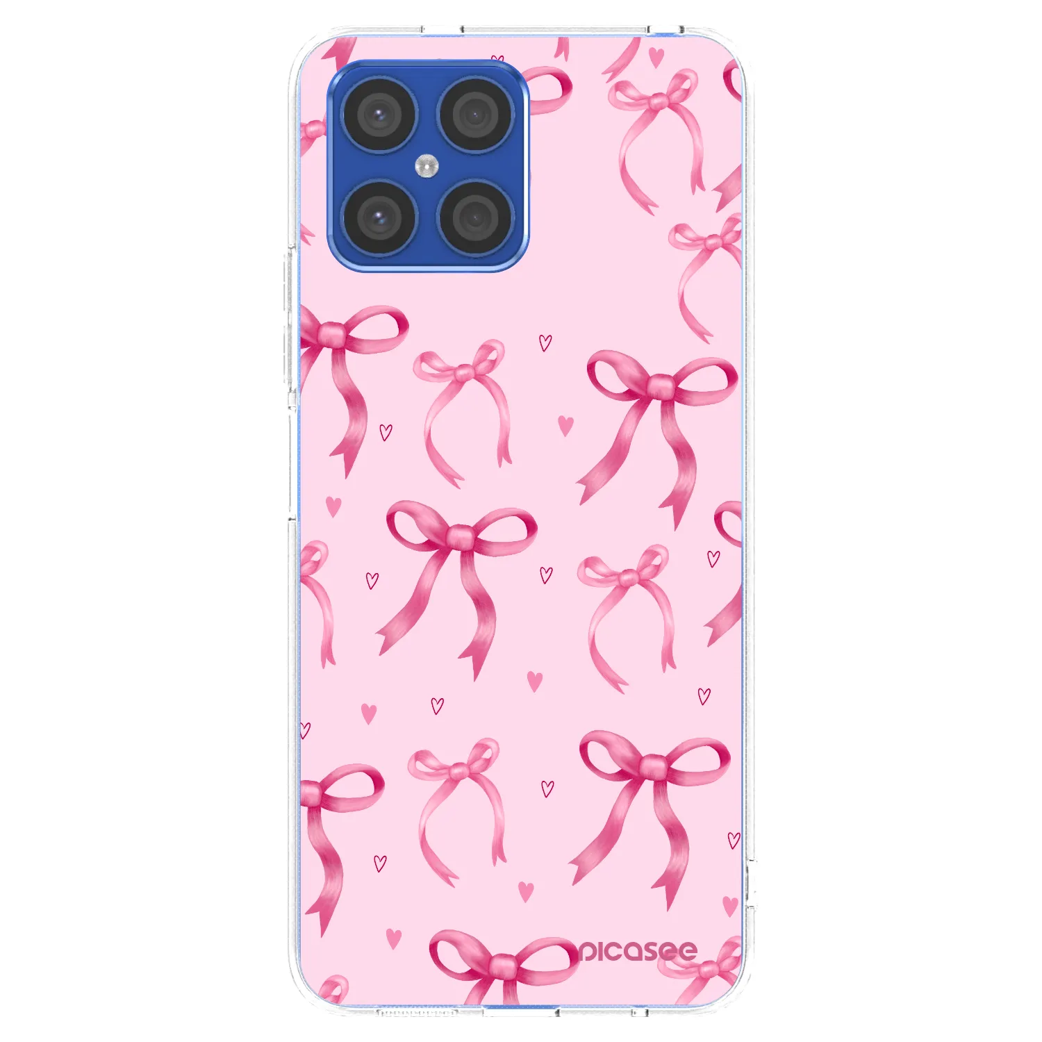 Picasee silikonowe przeźroczyste etui na Honor X8 4G - Bow Aesthetic