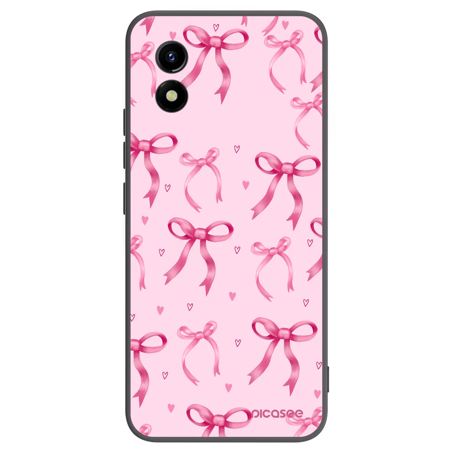 Picasee silikonowe czarne etui na Vivo Y01 - Bow Aesthetic