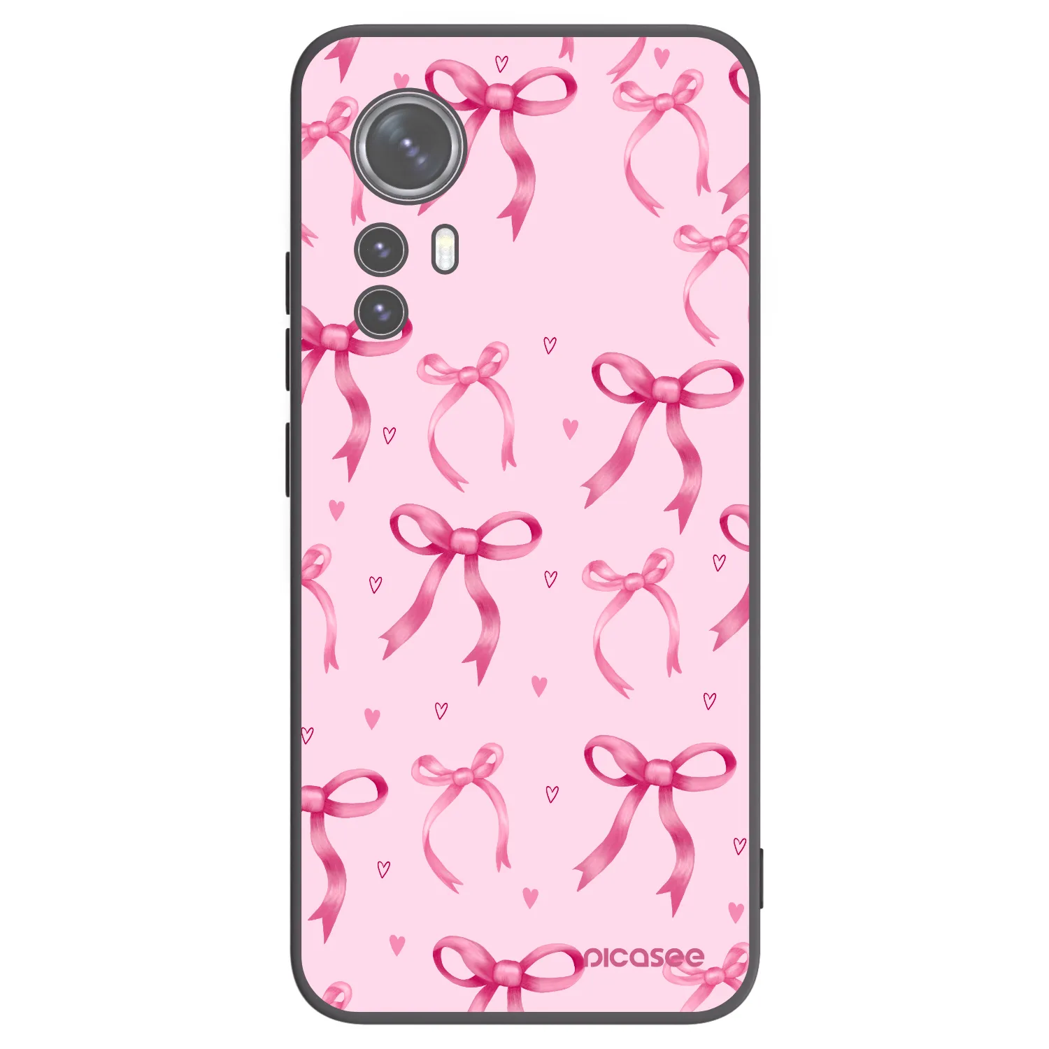 Picasee silikonowe czarne etui na Xiaomi 12X - Bow Aesthetic