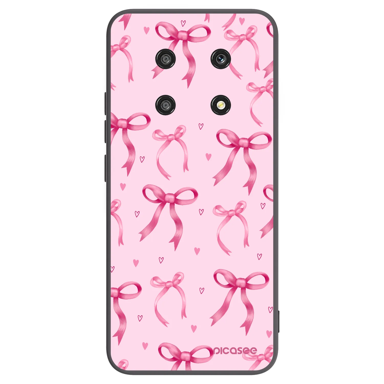 Picasee silikonowe czarne etui na Honor Magic4 Lite 5G - Bow Aesthetic