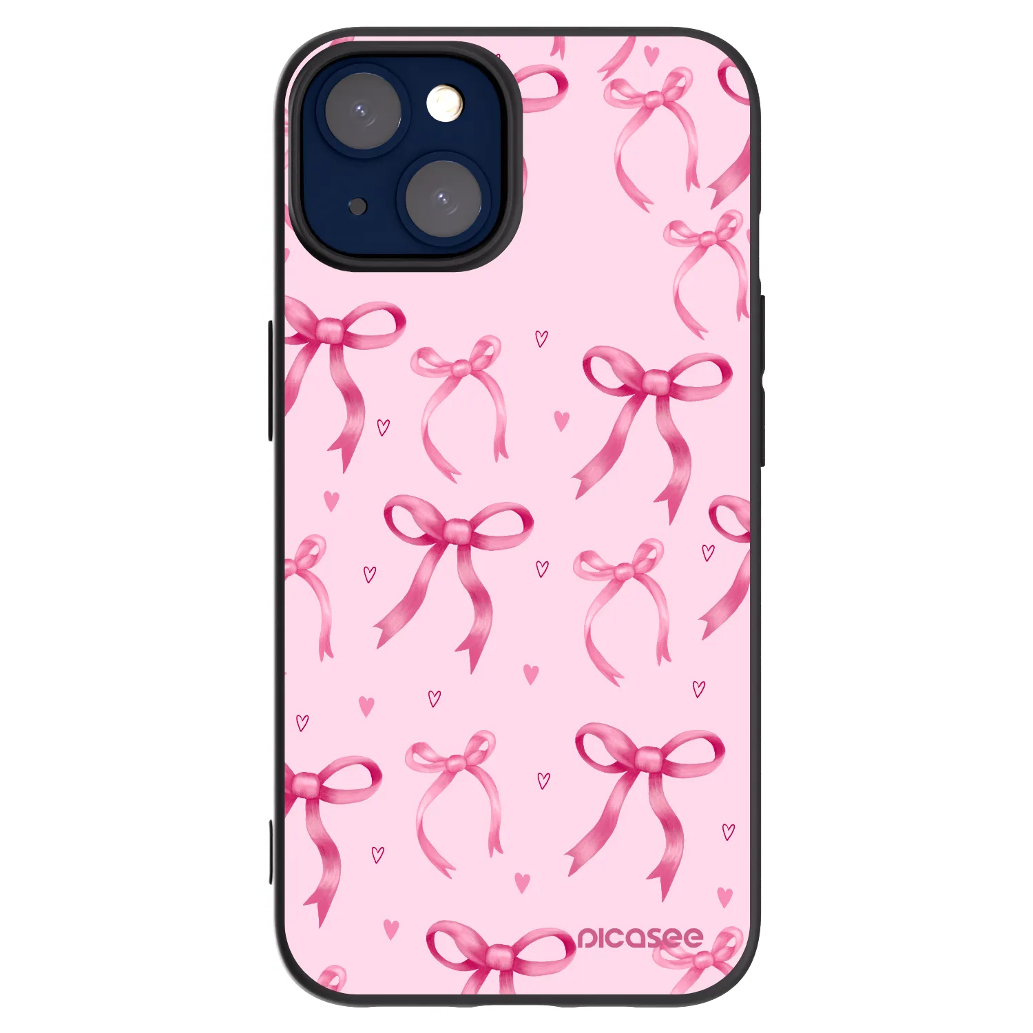 Picasee silikonowe czarne etui na Apple iPhone 14 - Bow Aesthetic