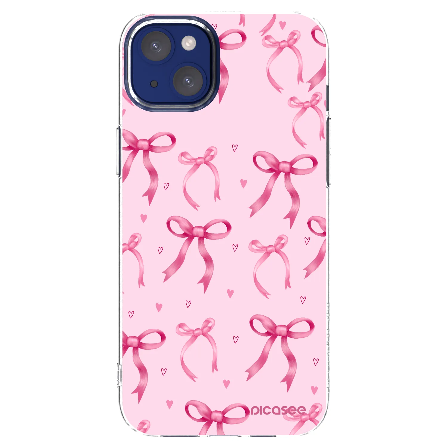 Picasee silikonowe przeźroczyste etui na Apple iPhone 14 Plus - Bow Aesthetic