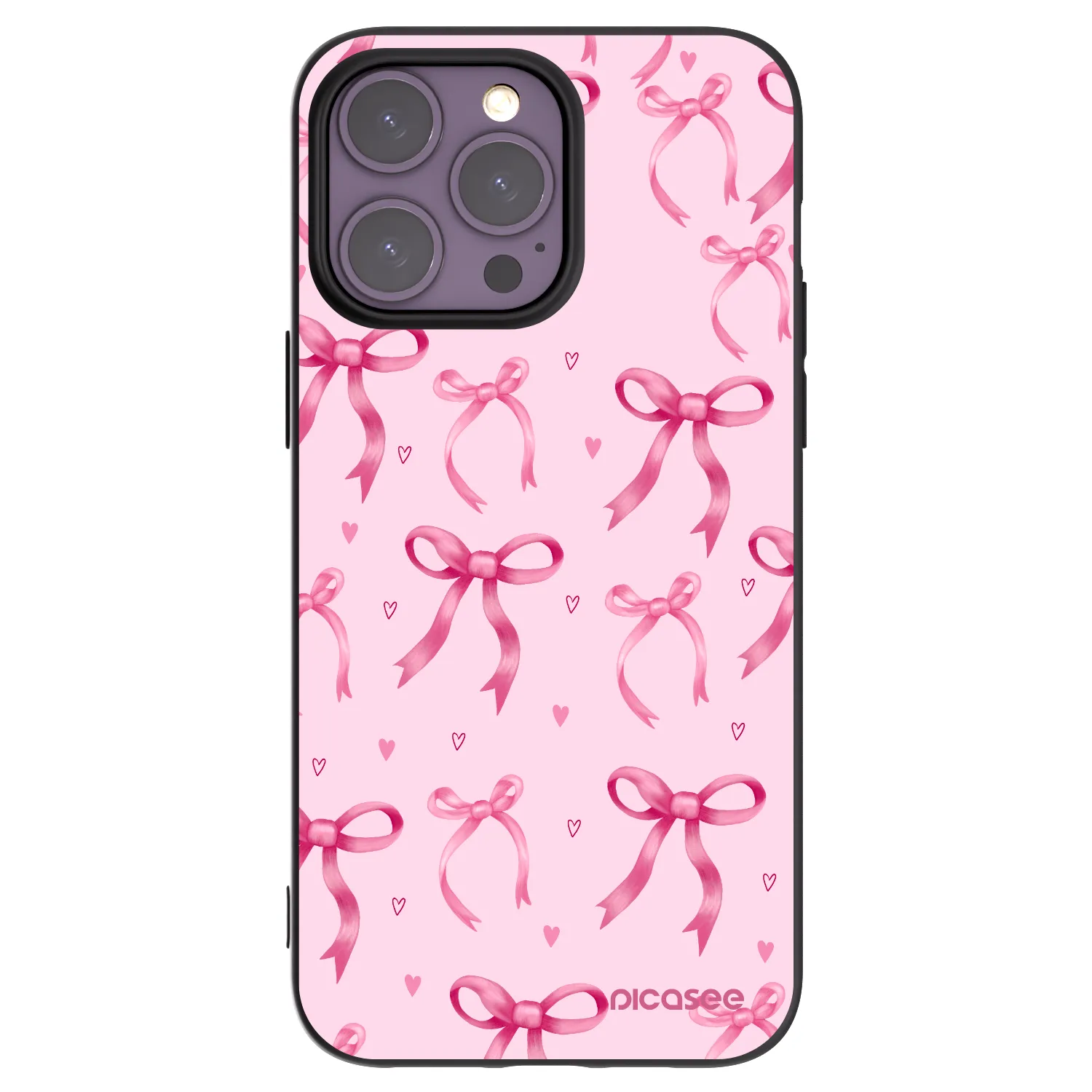 Picasee silikonowe czarne etui na Apple iPhone 14 Pro Max - Bow Aesthetic