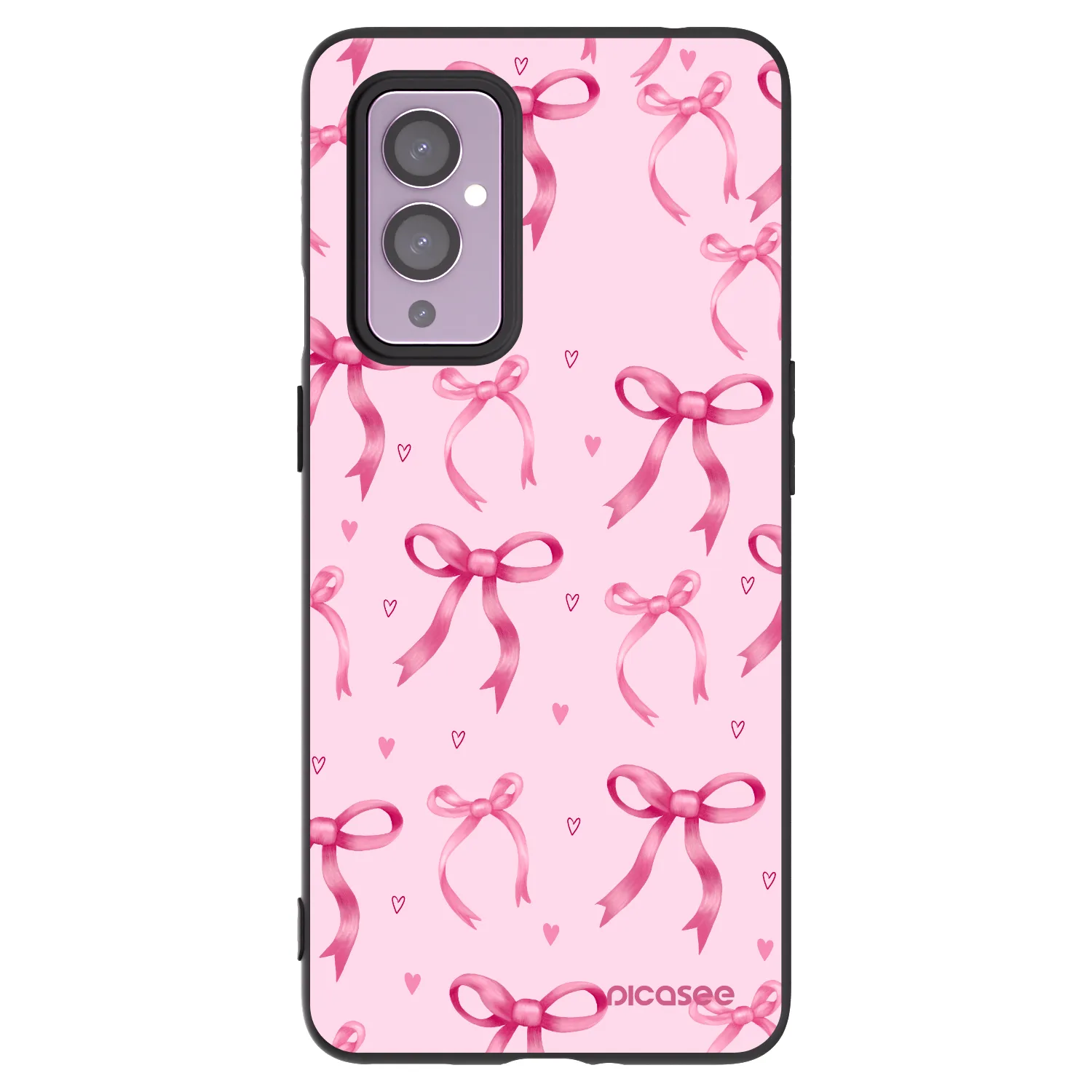 Picasee silikonowe czarne etui na OnePlus 9 - Bow Aesthetic