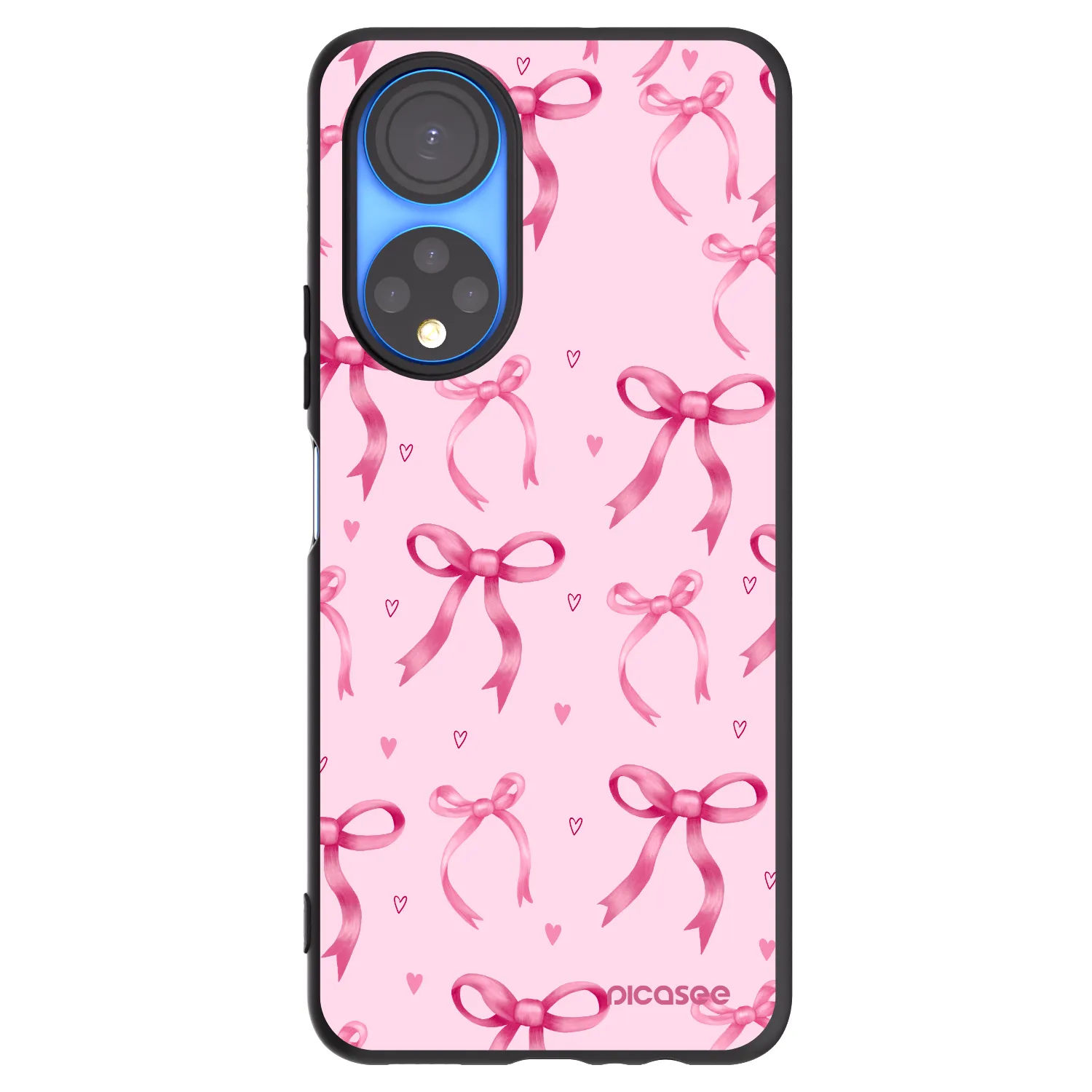 Picasee silikonowe czarne etui na Honor X7 - Bow Aesthetic