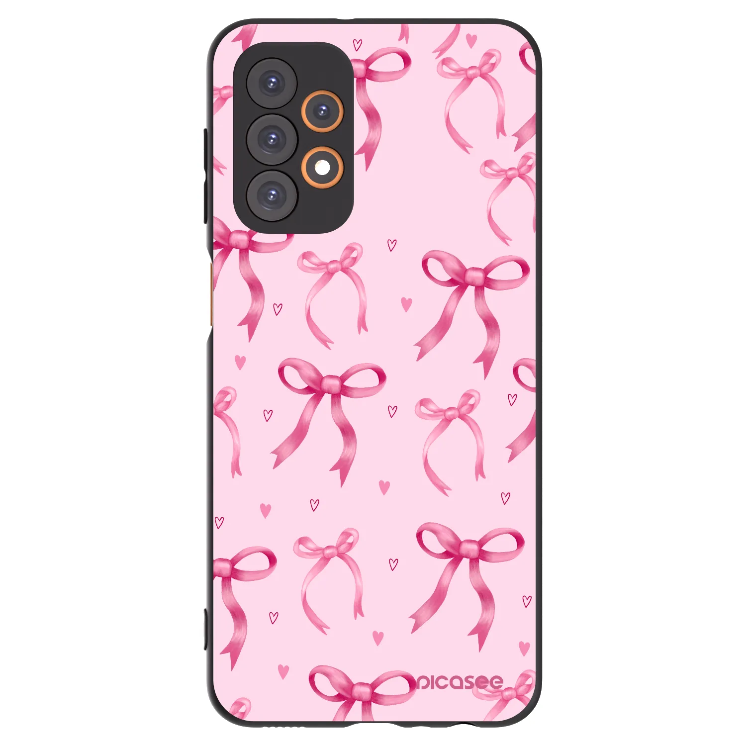 Picasee silikonowe czarne etui na Samsung Galaxy A23 A236B 5G - Bow Aesthetic