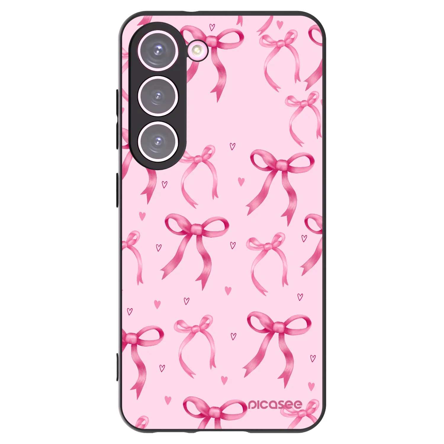Picasee silikonowe czarne etui na Samsung Galaxy S23 5G - Bow Aesthetic