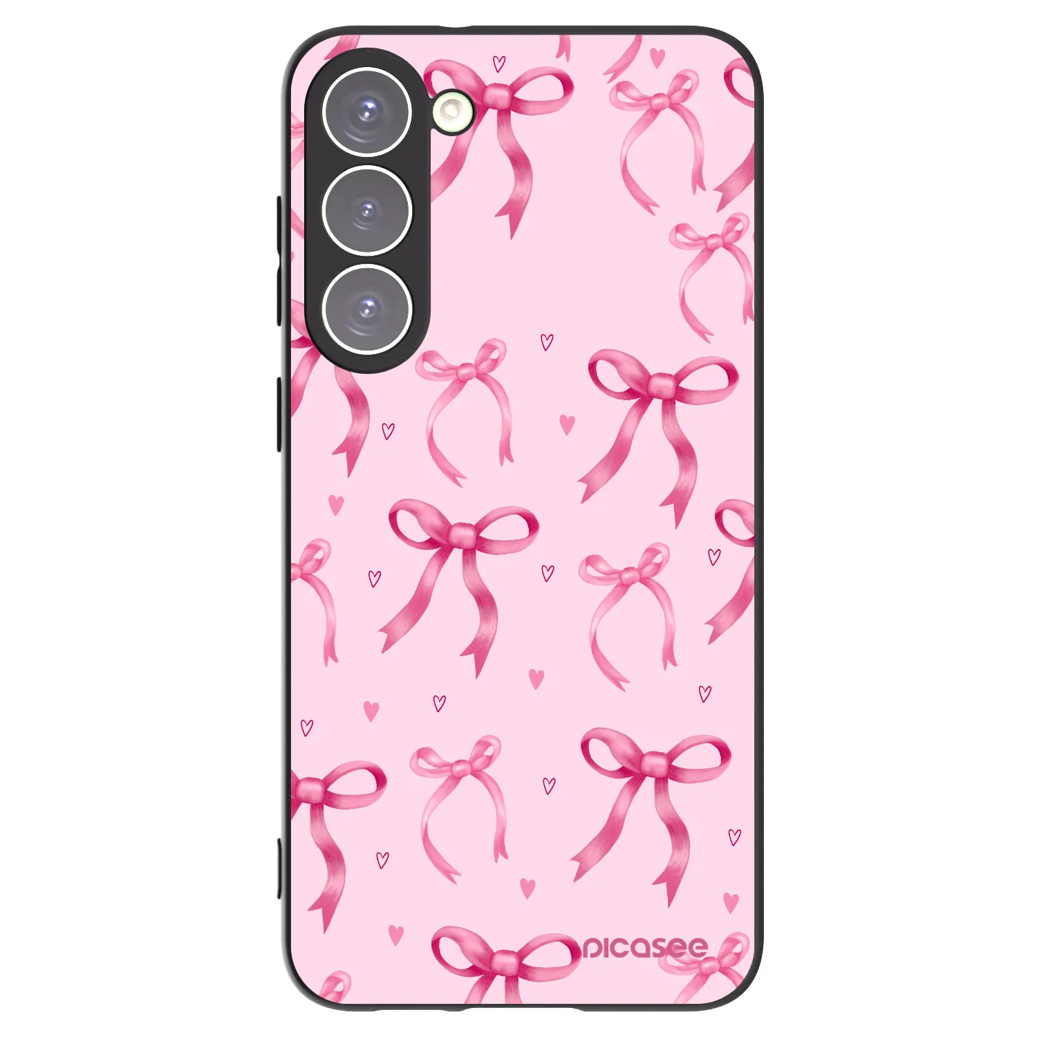 Picasee silikonowe czarne etui na Samsung Galaxy S23+ 5G - Bow Aesthetic