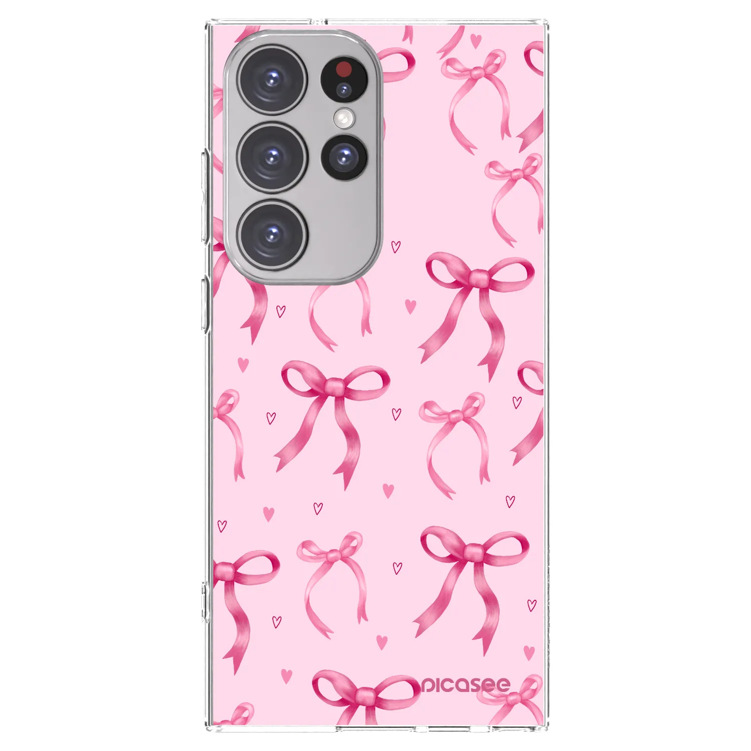 Picasee silikonowe przeźroczyste etui na Samsung Galaxy S23 Ultra 5G - Bow Aesthetic