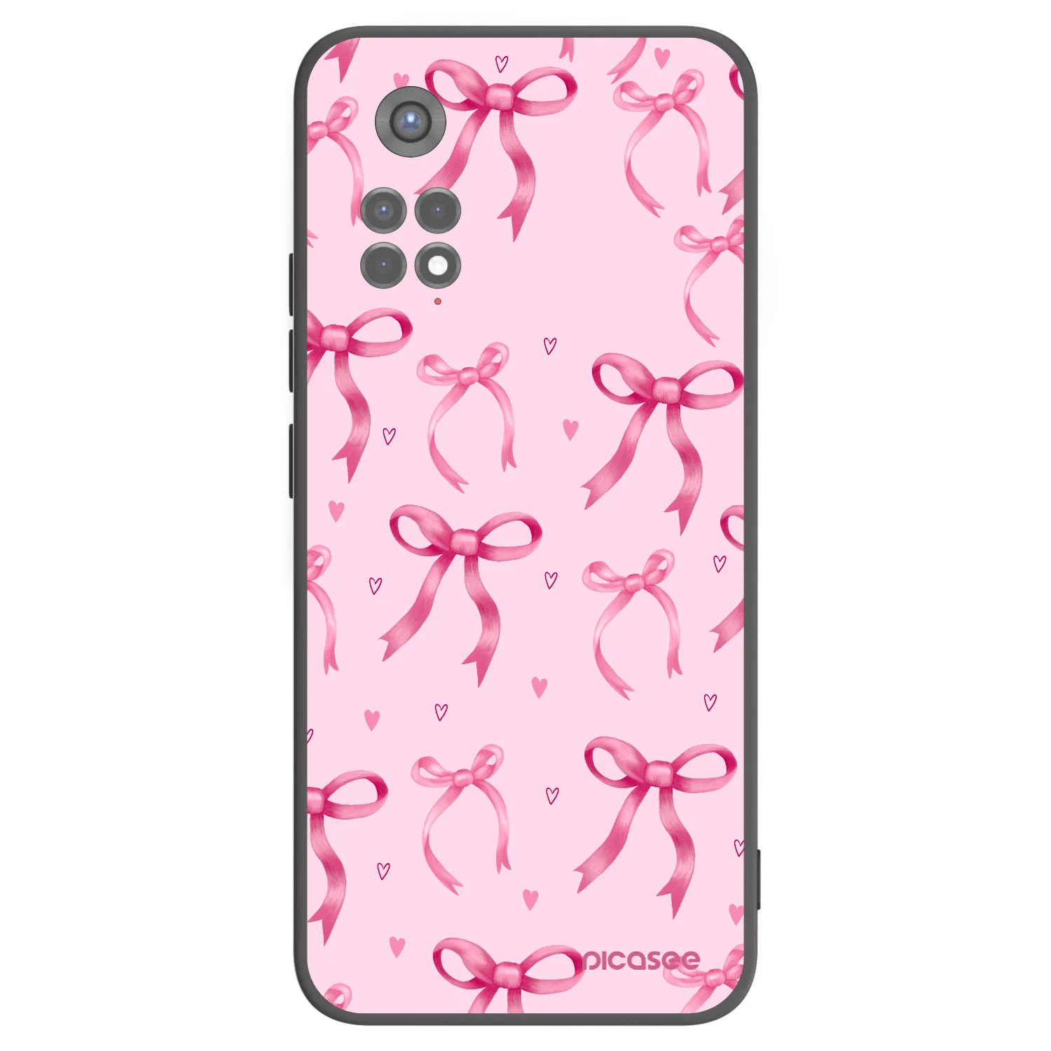 Picasee silikonowe czarne etui na Xiaomi Redmi Note 11S 5G - Bow Aesthetic