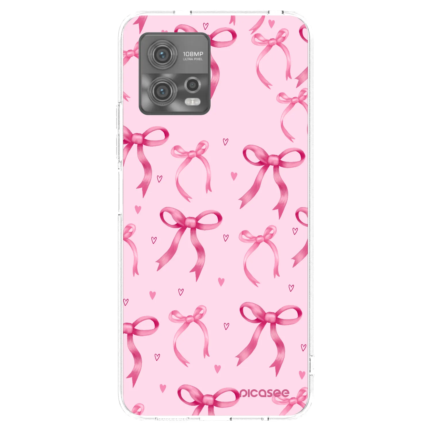Picasee silikonowe przeźroczyste etui na Motorola Moto G72 - Bow Aesthetic