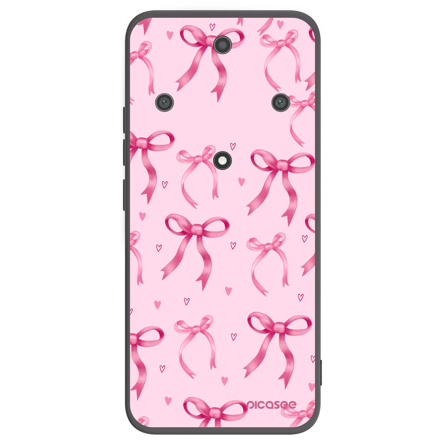 Picasee silikonowe czarne etui na Honor Magic5 Lite 5G - Bow Aesthetic