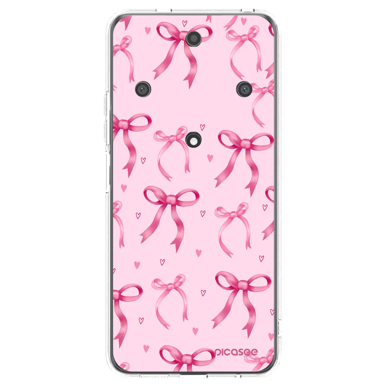 Picasee silikonowe przeźroczyste etui na Honor Magic5 Lite 5G - Bow Aesthetic