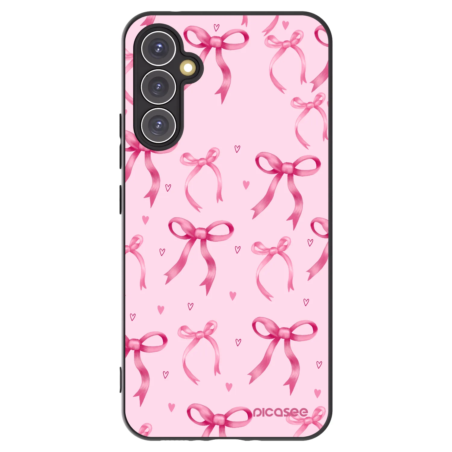 Picasee silikonowe czarne etui na Samsung Galaxy A34 5G A346B - Bow Aesthetic