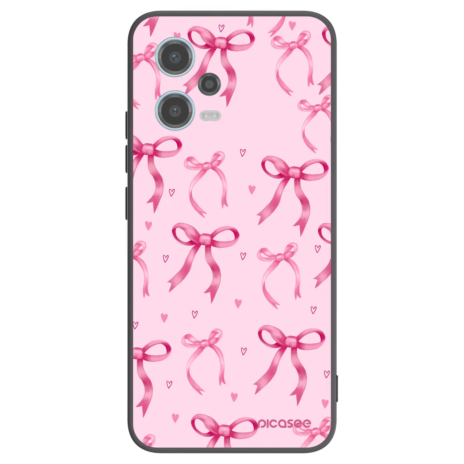 Picasee silikonowe czarne etui na Xiaomi Redmi Note 12 5G - Bow Aesthetic