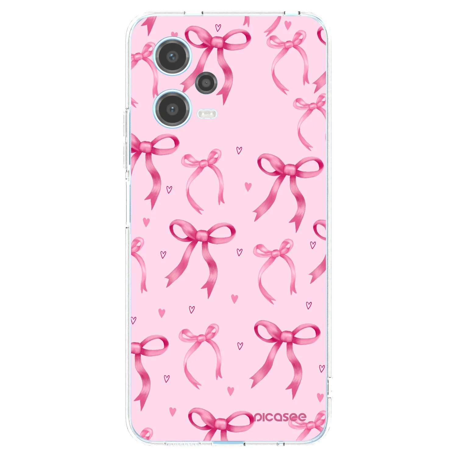 Picasee silikonowe przeźroczyste etui na Xiaomi Redmi Note 12 5G - Bow Aesthetic