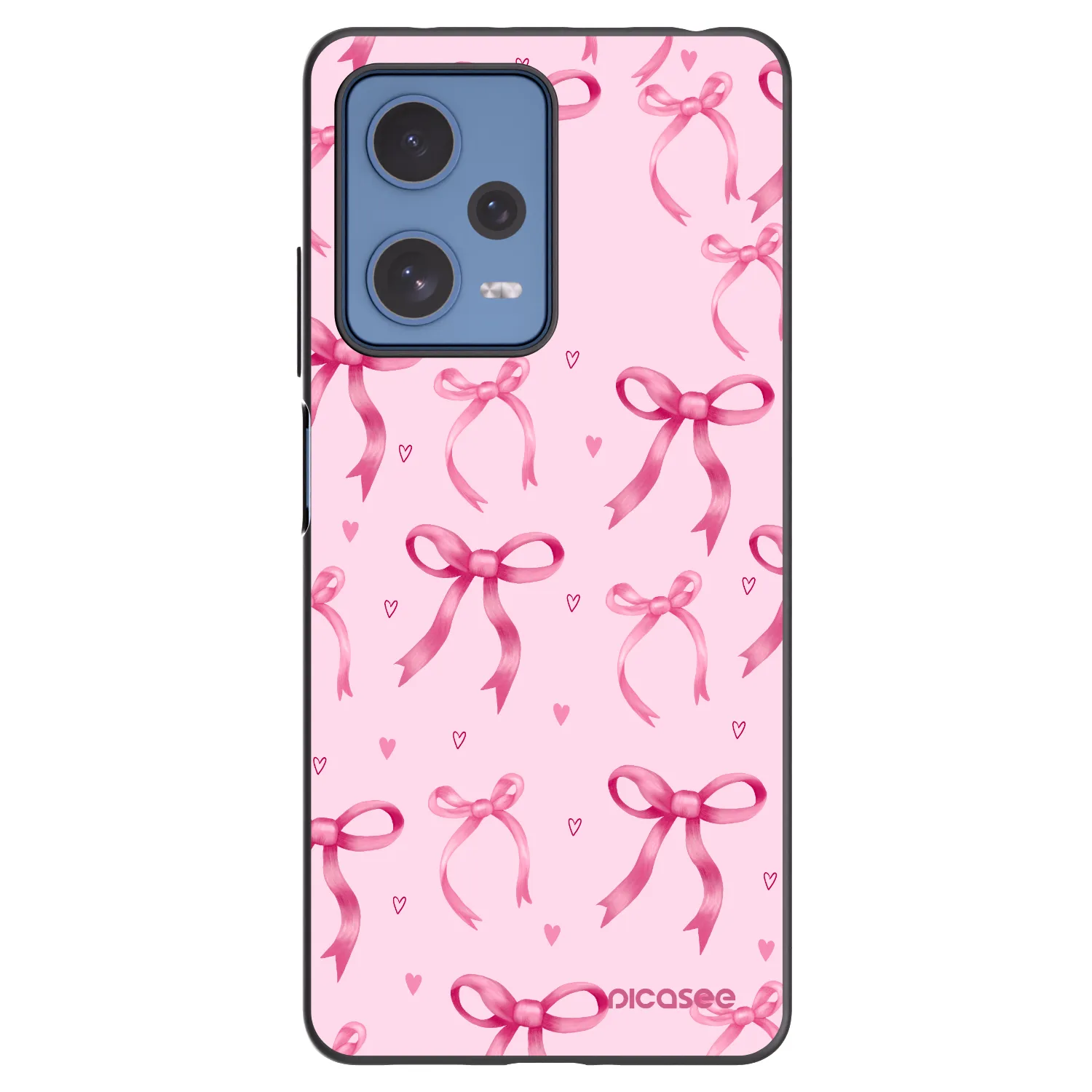 Picasee silikonowe czarne etui na Xiaomi Redmi Note 12 Pro 5G - Bow Aesthetic
