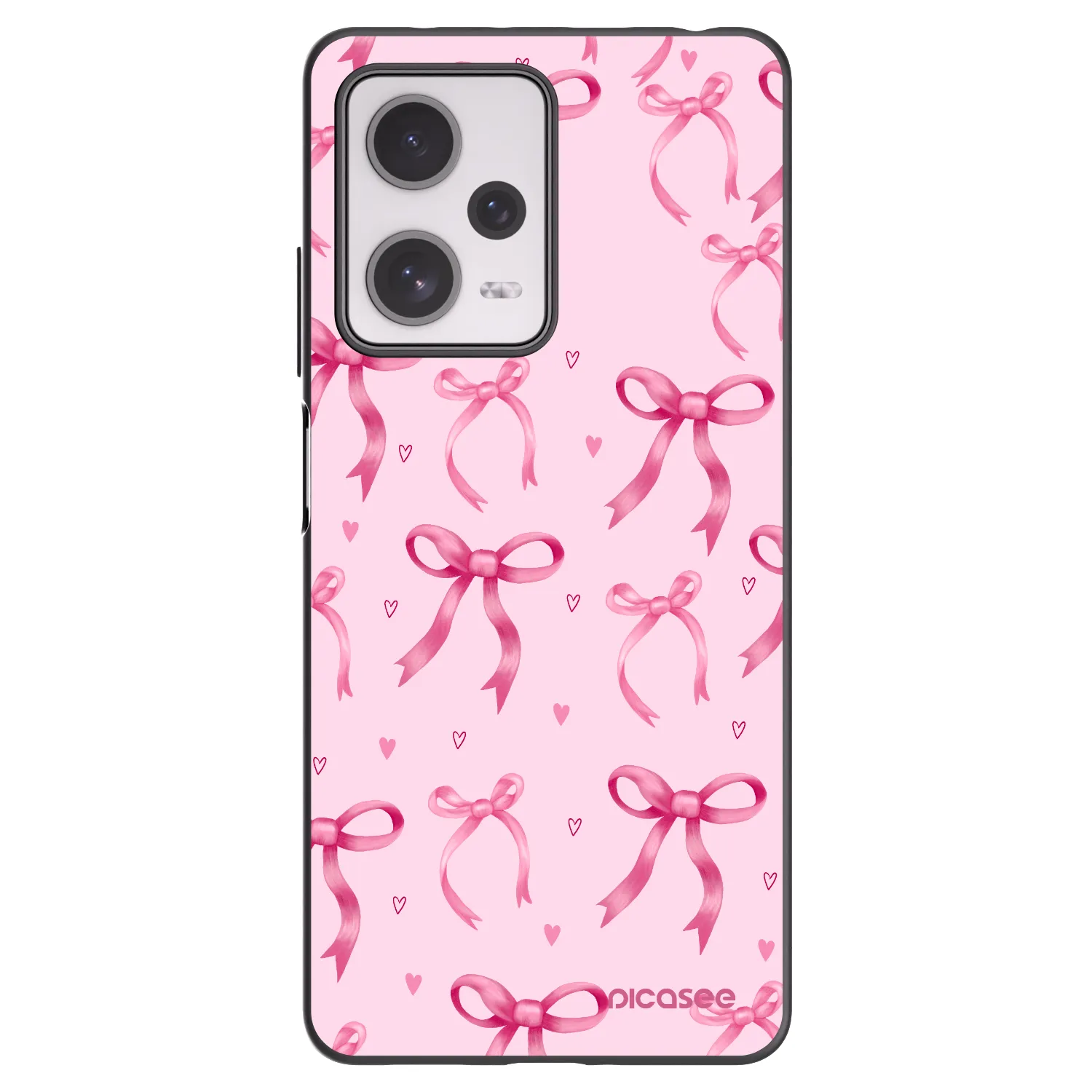 Picasee silikonowe czarne etui na Xiaomi Redmi Note 12 Pro+ 5G - Bow Aesthetic