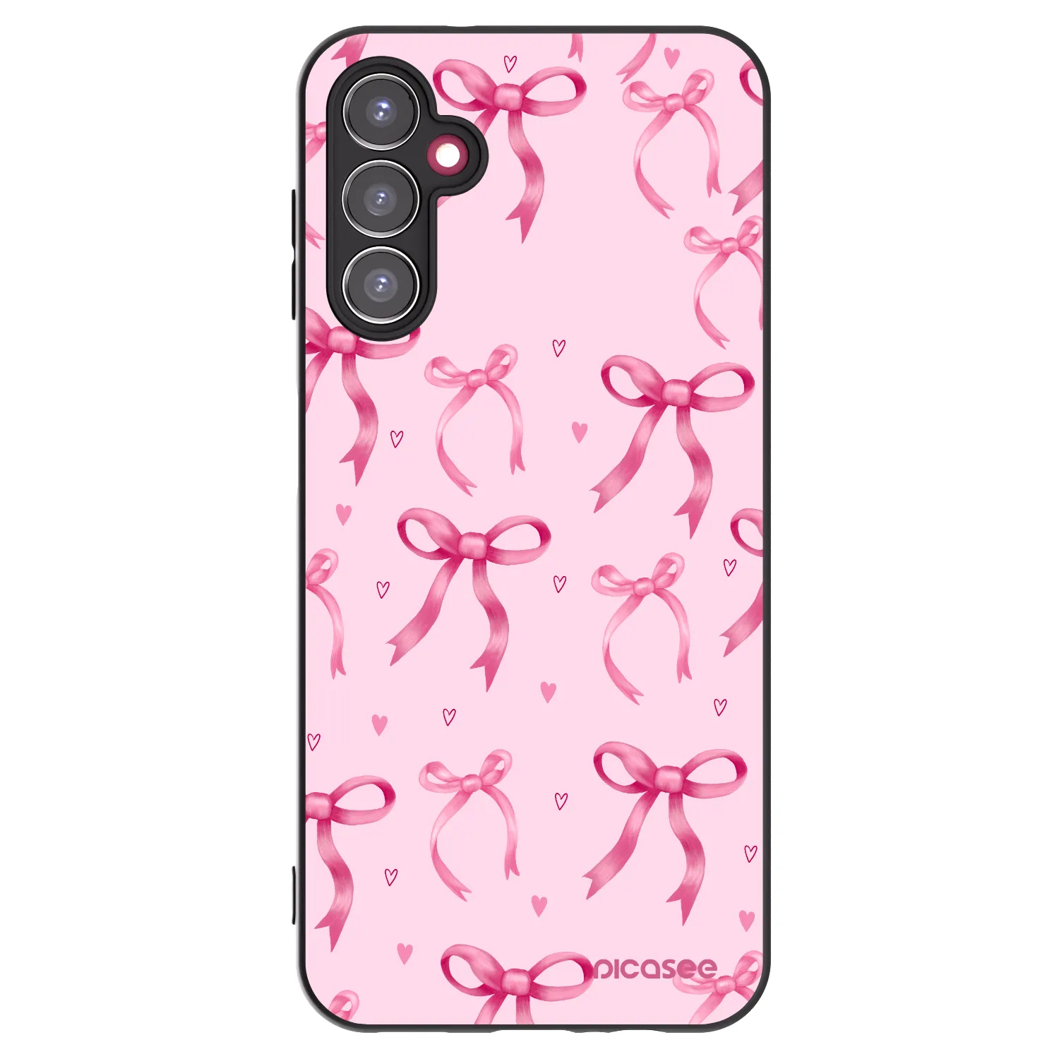 Picasee silikonowe czarne etui na Samsung Galaxy A14 4G A145R - Bow Aesthetic