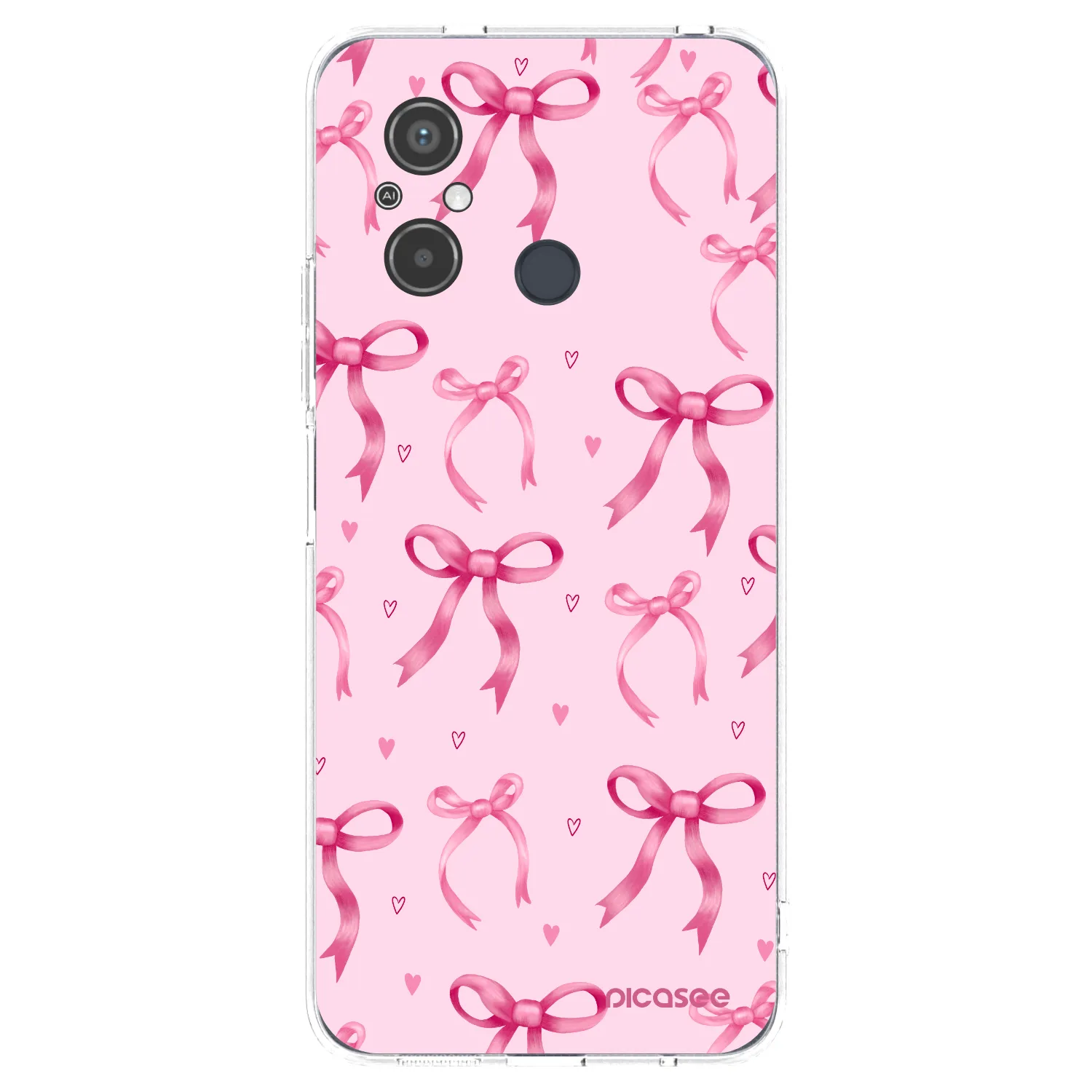 Picasee silikonowe przeźroczyste etui na Xiaomi Redmi 12C - Bow Aesthetic