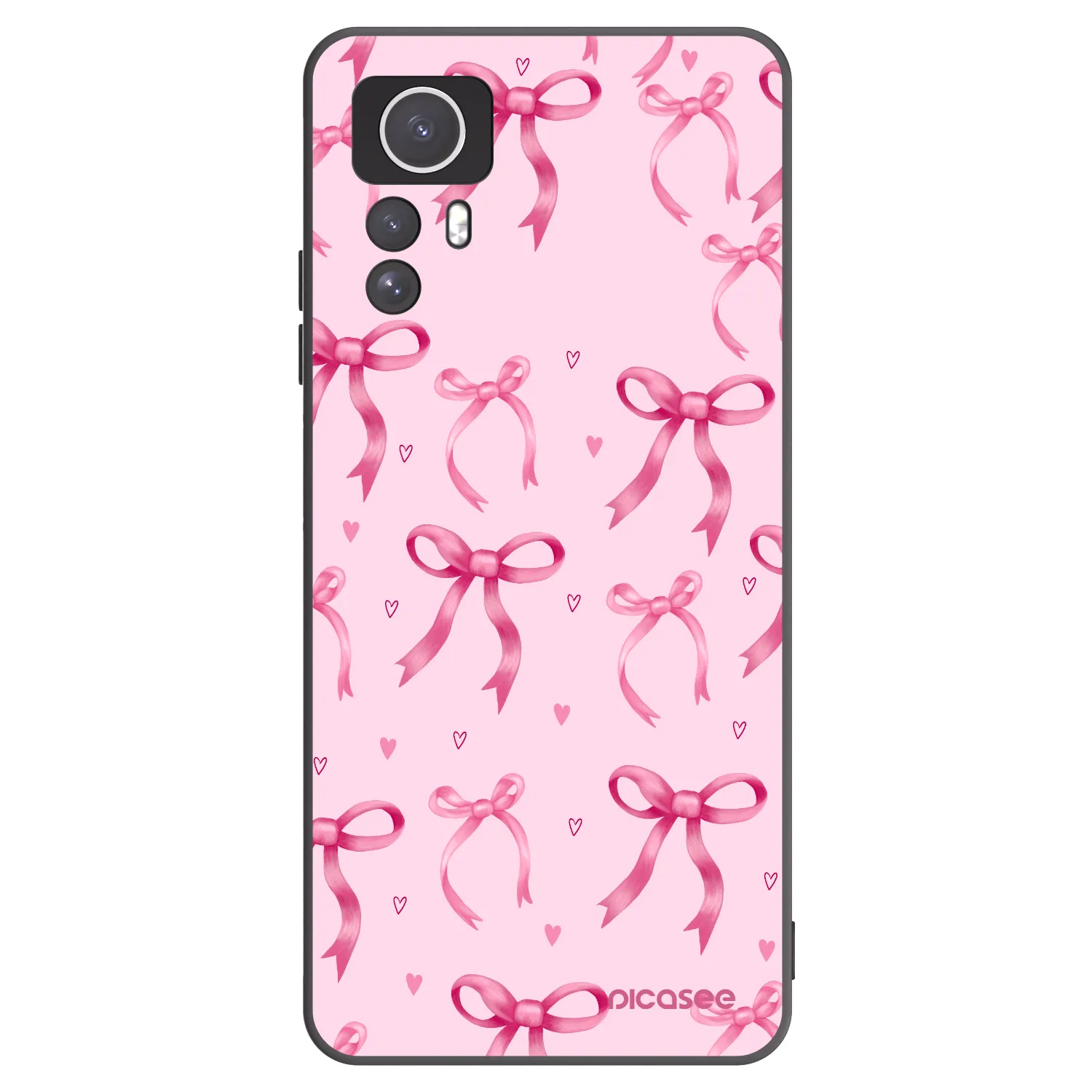 Picasee silikonowe czarne etui na Xiaomi Redmi Note 12S - Bow Aesthetic