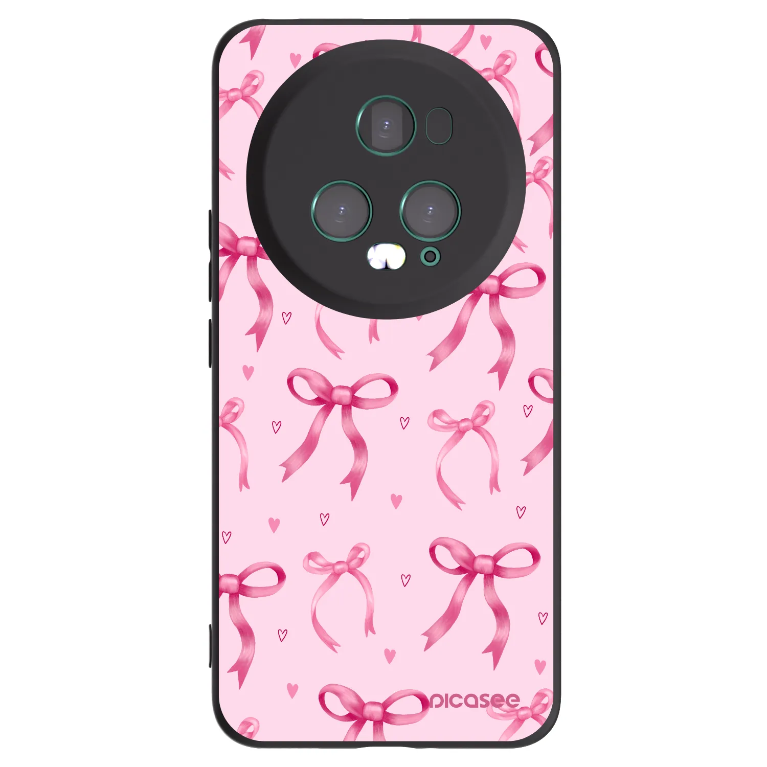 Picasee silikonowe czarne etui na Honor Magic5 Pro - Bow Aesthetic
