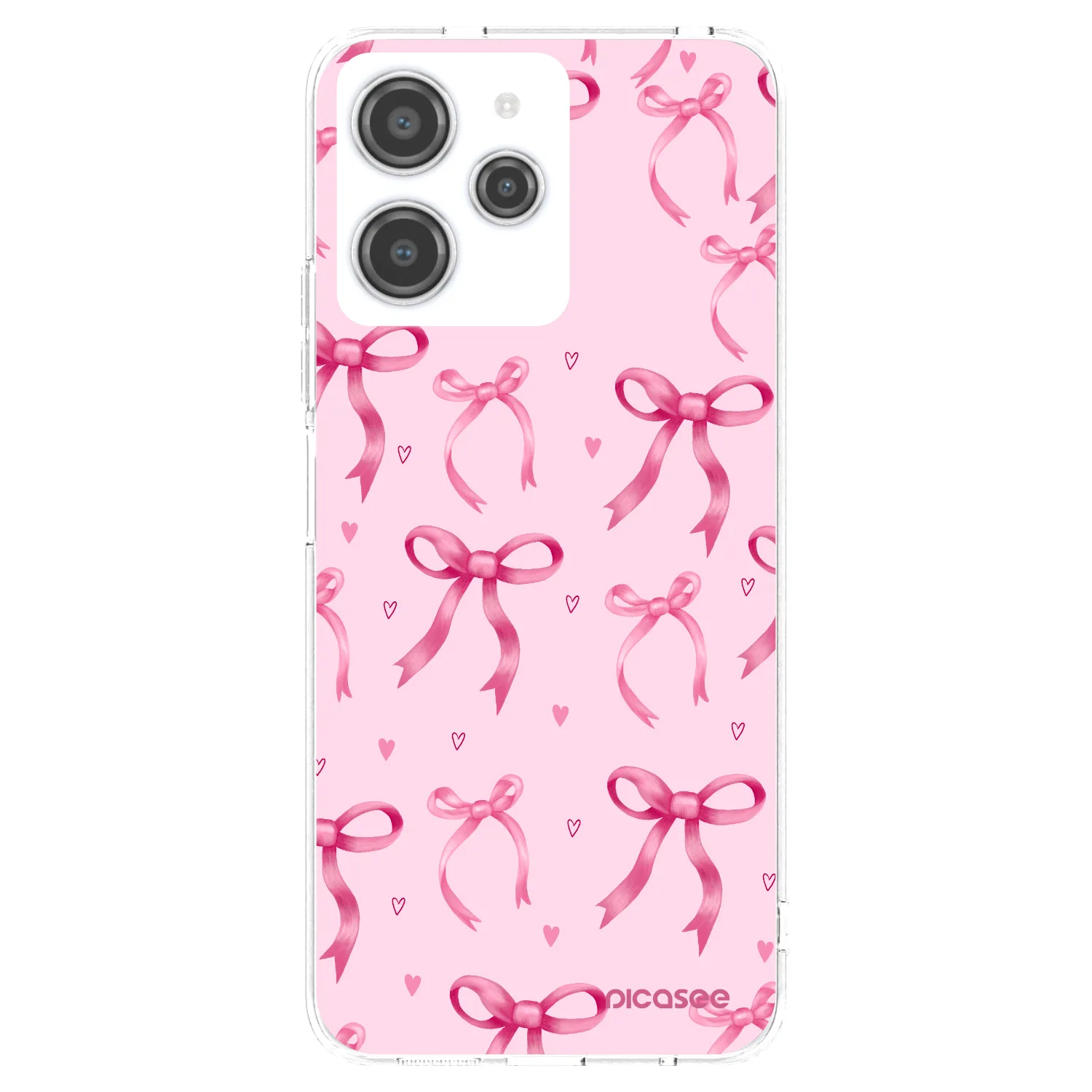 Picasee silikonowe przeźroczyste etui na Xiaomi Redmi 12 4G - Bow Aesthetic