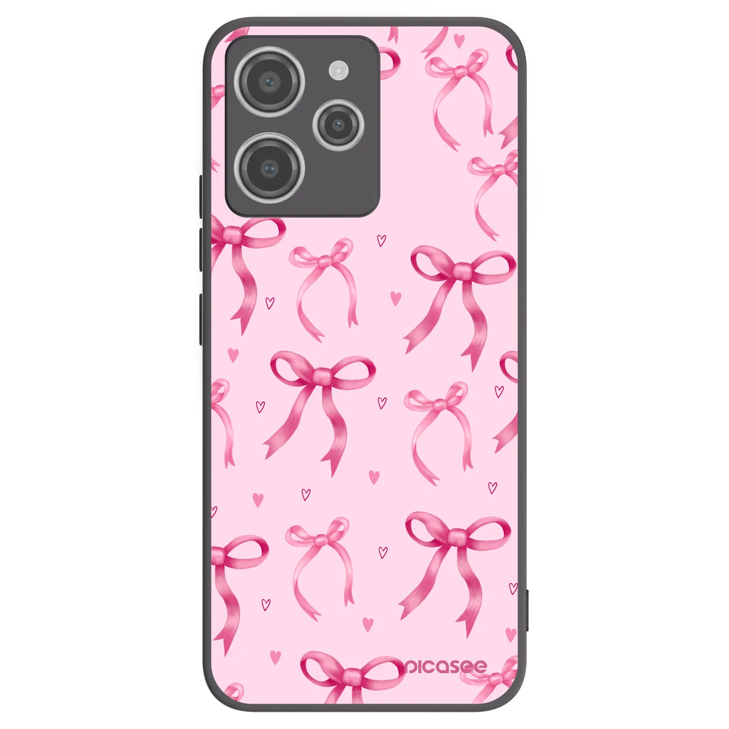 Picasee silikonowe czarne etui na Xiaomi Redmi 12 4G - Bow Aesthetic