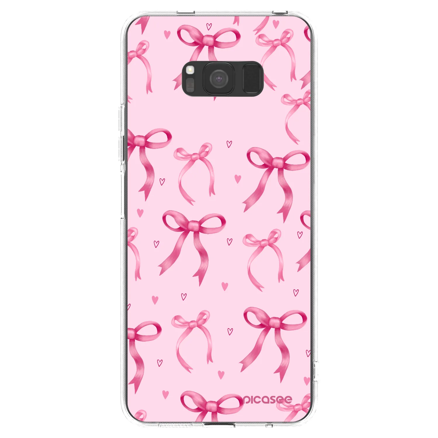 Picasee silikonowe przeźroczyste etui na Samsung Galaxy S8 G950F - Bow Aesthetic
