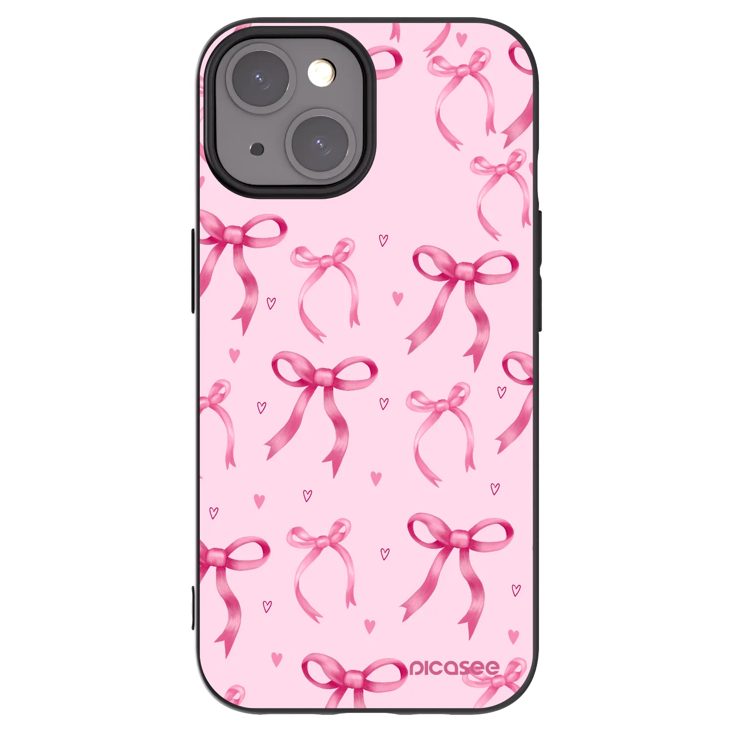 Picasee silikonowe czarne etui na Apple iPhone 15 - Bow Aesthetic