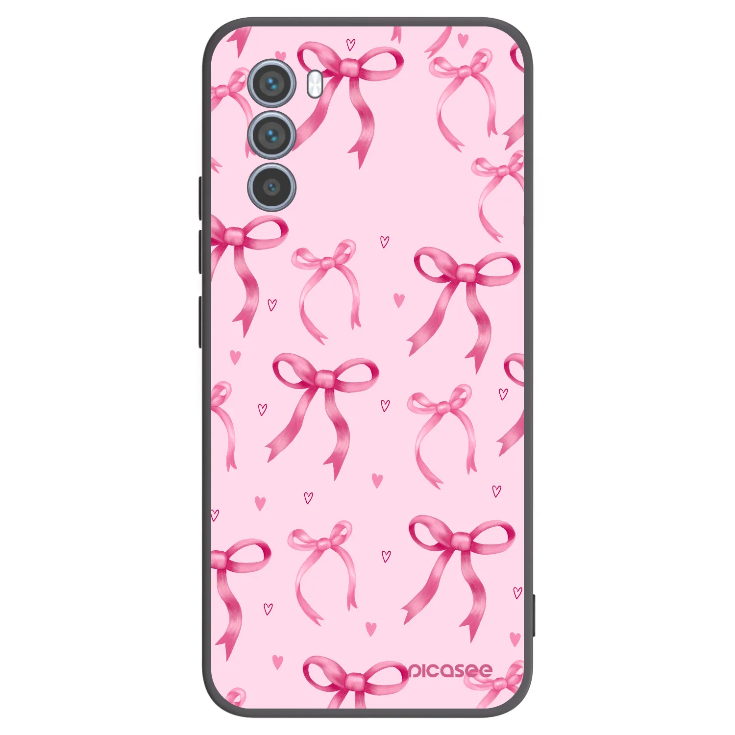 Picasee silikonowe czarne etui na Motorola Moto G62 - Bow Aesthetic