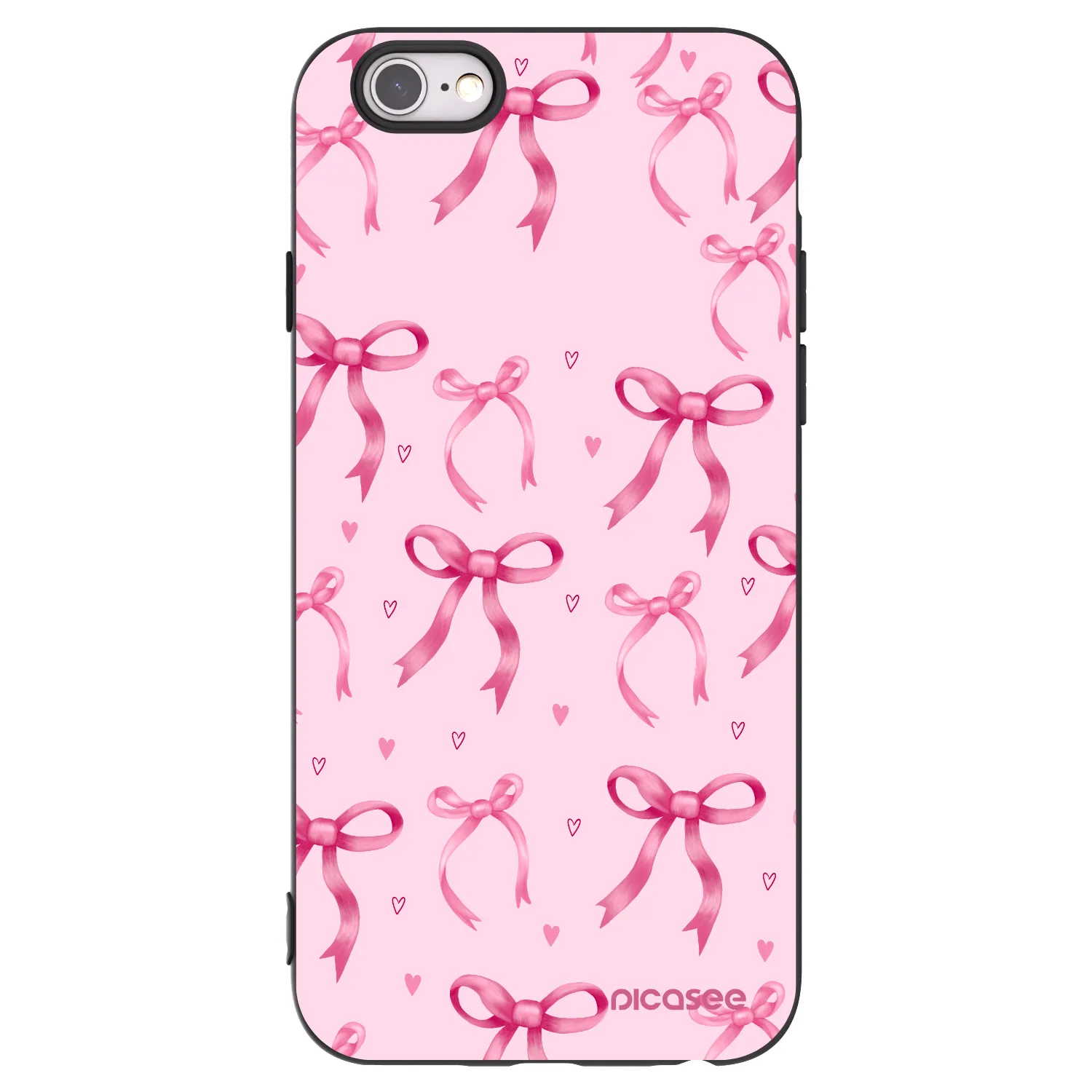 Picasee silikonowe czarne etui na Apple iPhone 6/6S - Bow Aesthetic