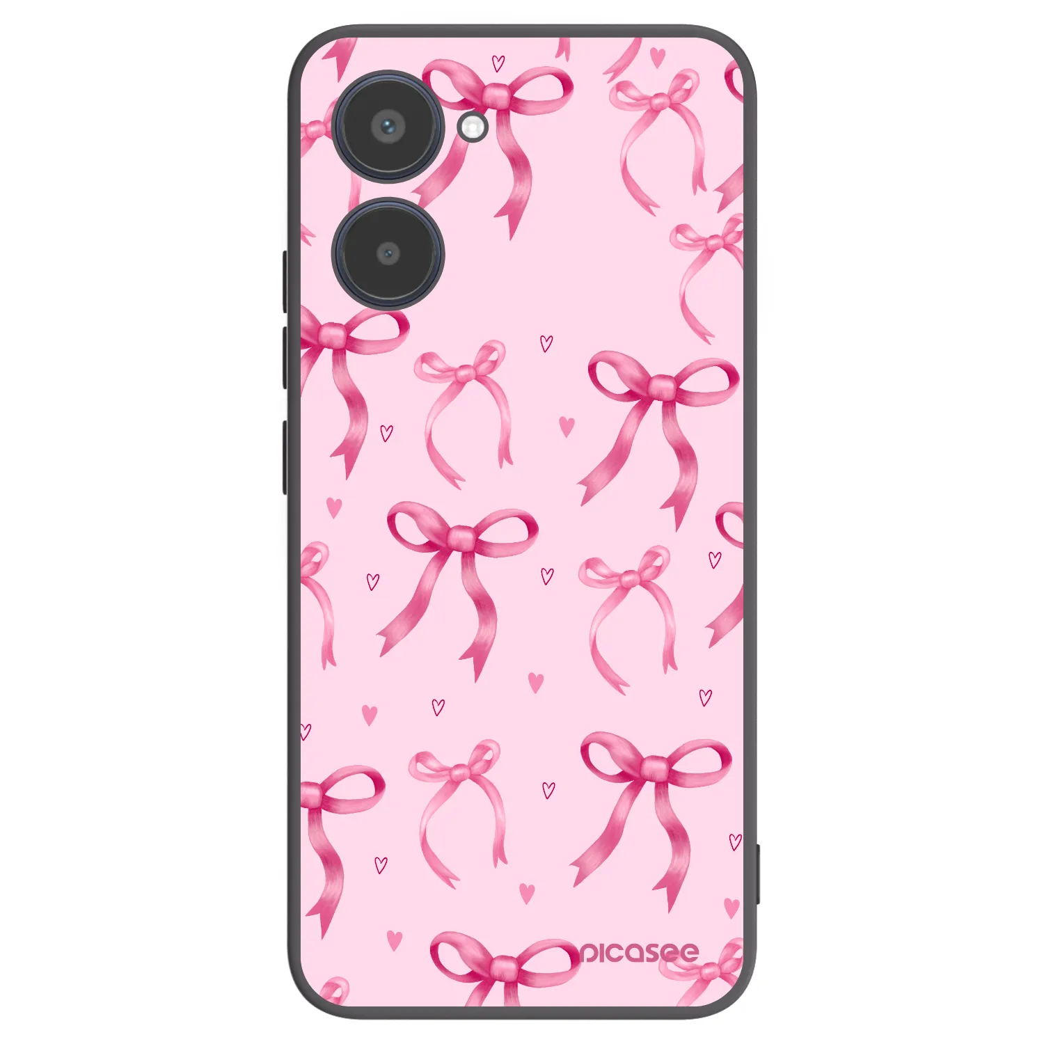 Picasee silikonowe czarne etui na Realme 10 4G - Bow Aesthetic