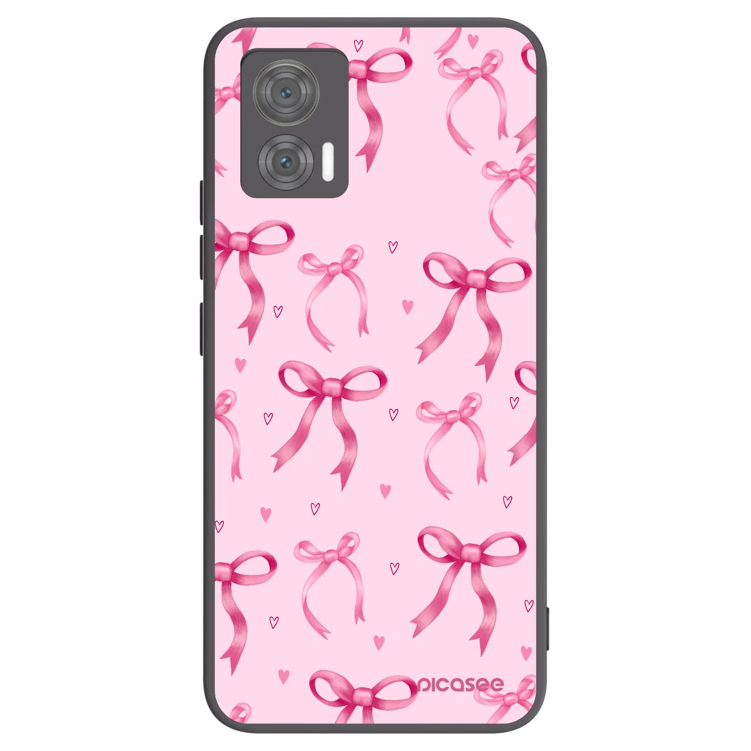 Picasee silikonowe czarne etui na Motorola Edge 30 Neo - Bow Aesthetic