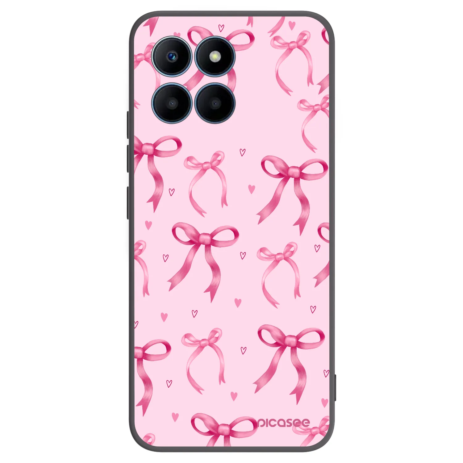 Picasee silikonowe czarne etui na Honor 70 Lite - Bow Aesthetic