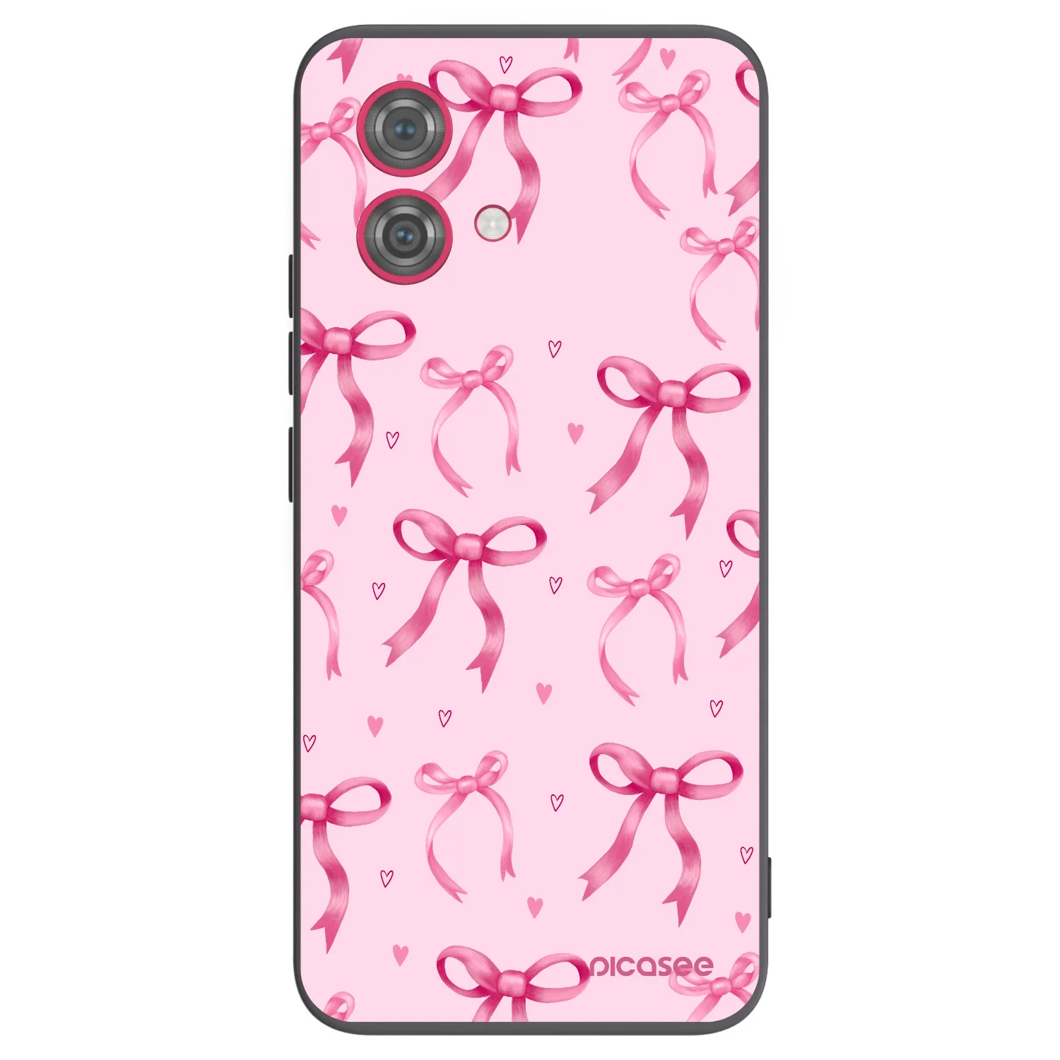 Picasee silikonowe czarne etui na Motorola Moto G84 5G - Bow Aesthetic