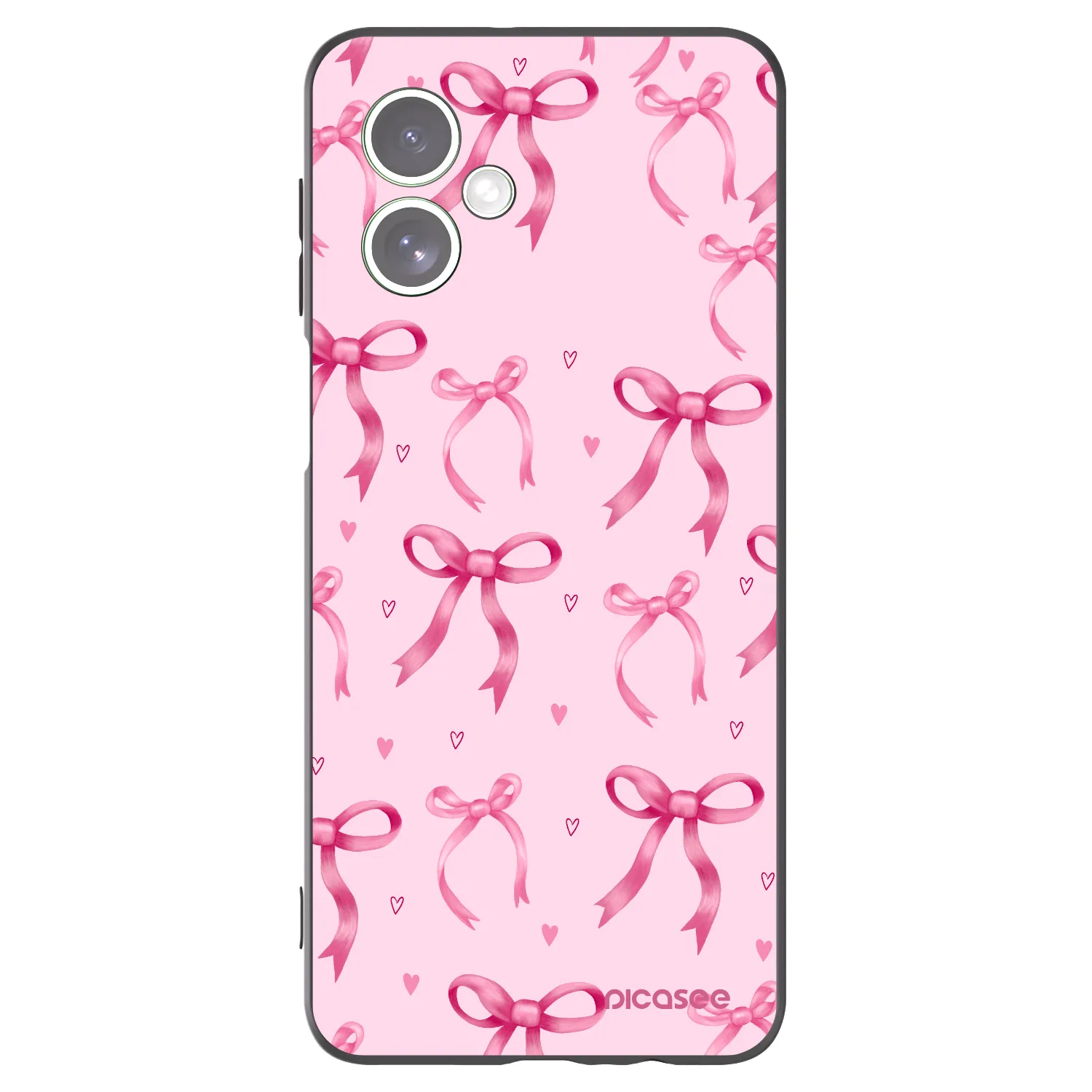 Picasee silikonowe czarne etui na Motorola Moto G54 5G - Bow Aesthetic