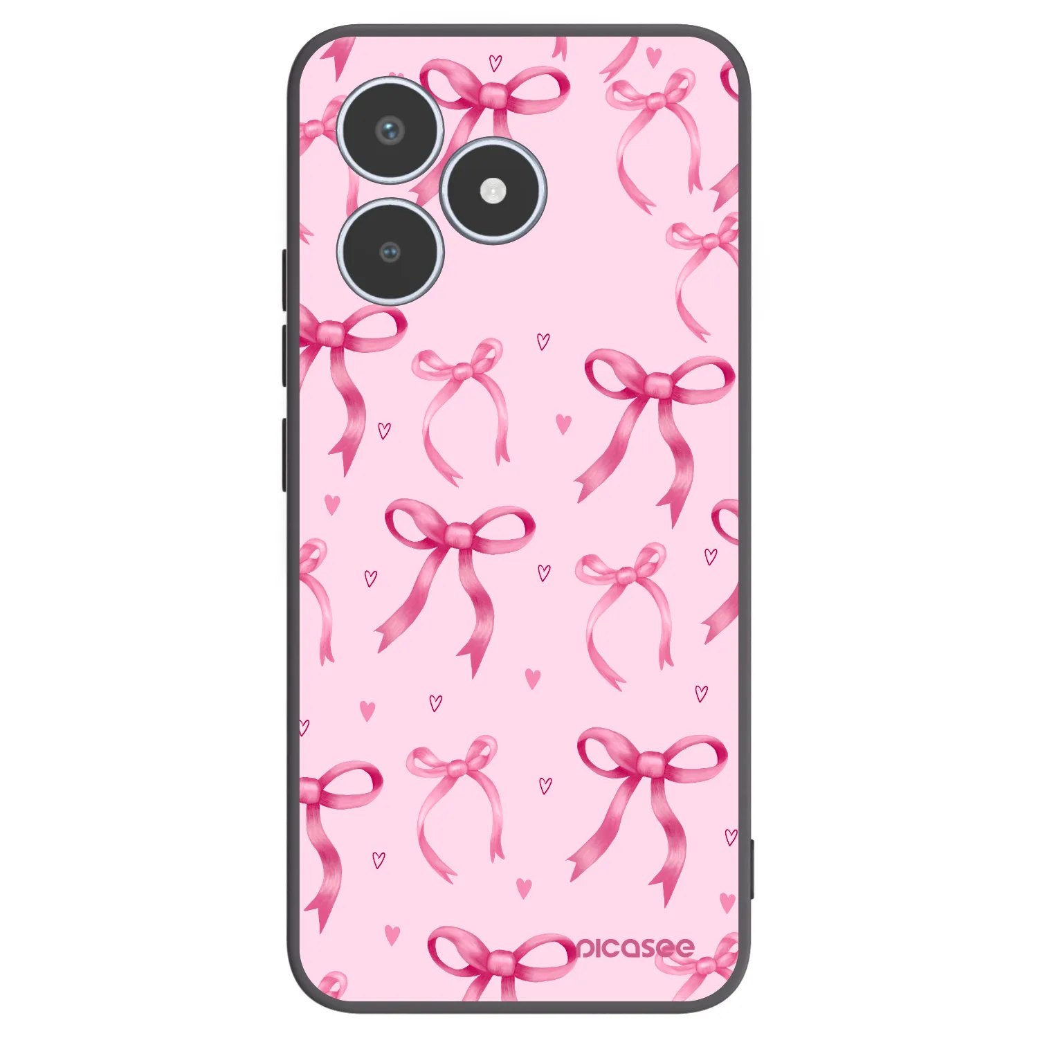 Picasee silikonowe czarne etui na Realme C53 - Bow Aesthetic