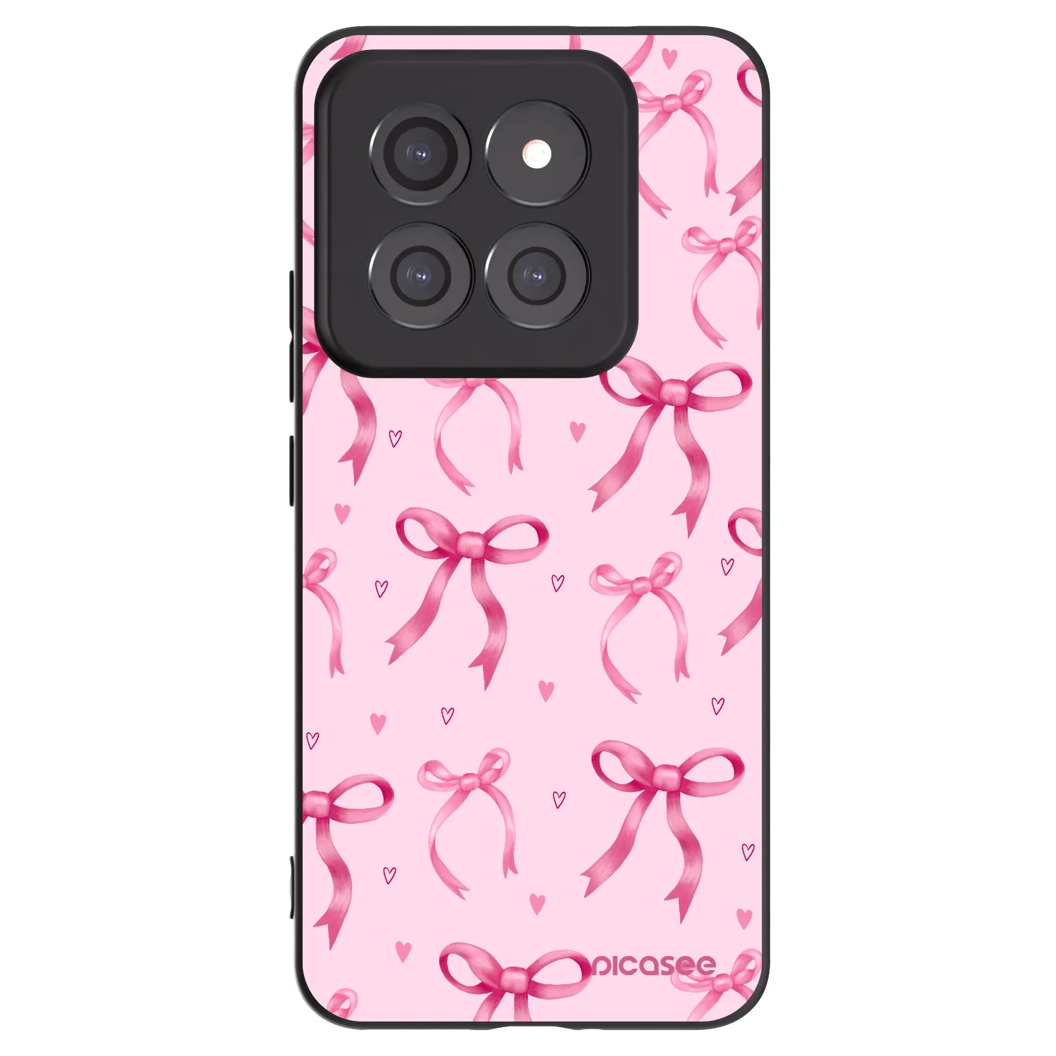 Picasee silikonowe czarne etui na Xiaomi 14 Pro - Bow Aesthetic