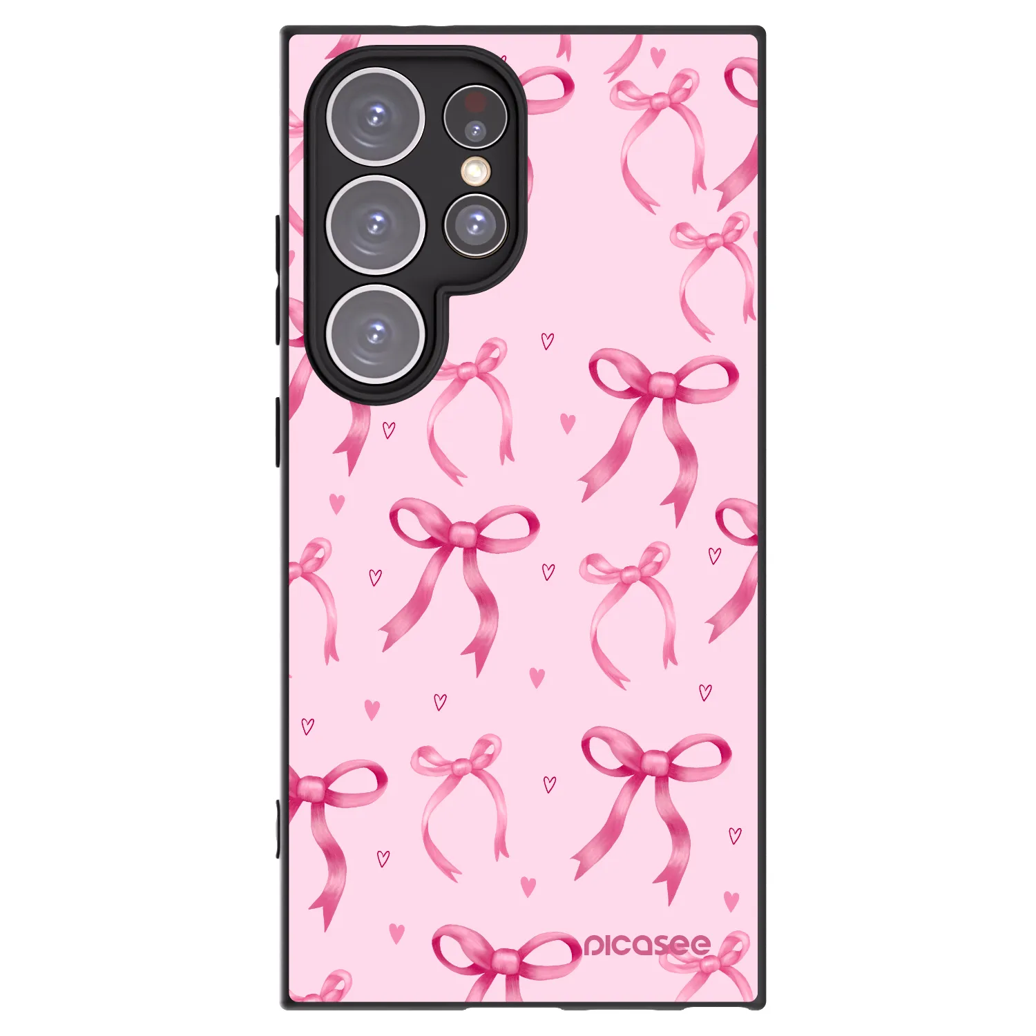 Picasee silikonowe czarne etui na Samsung Galaxy S24 Ultra S928B 5G - Bow Aesthetic