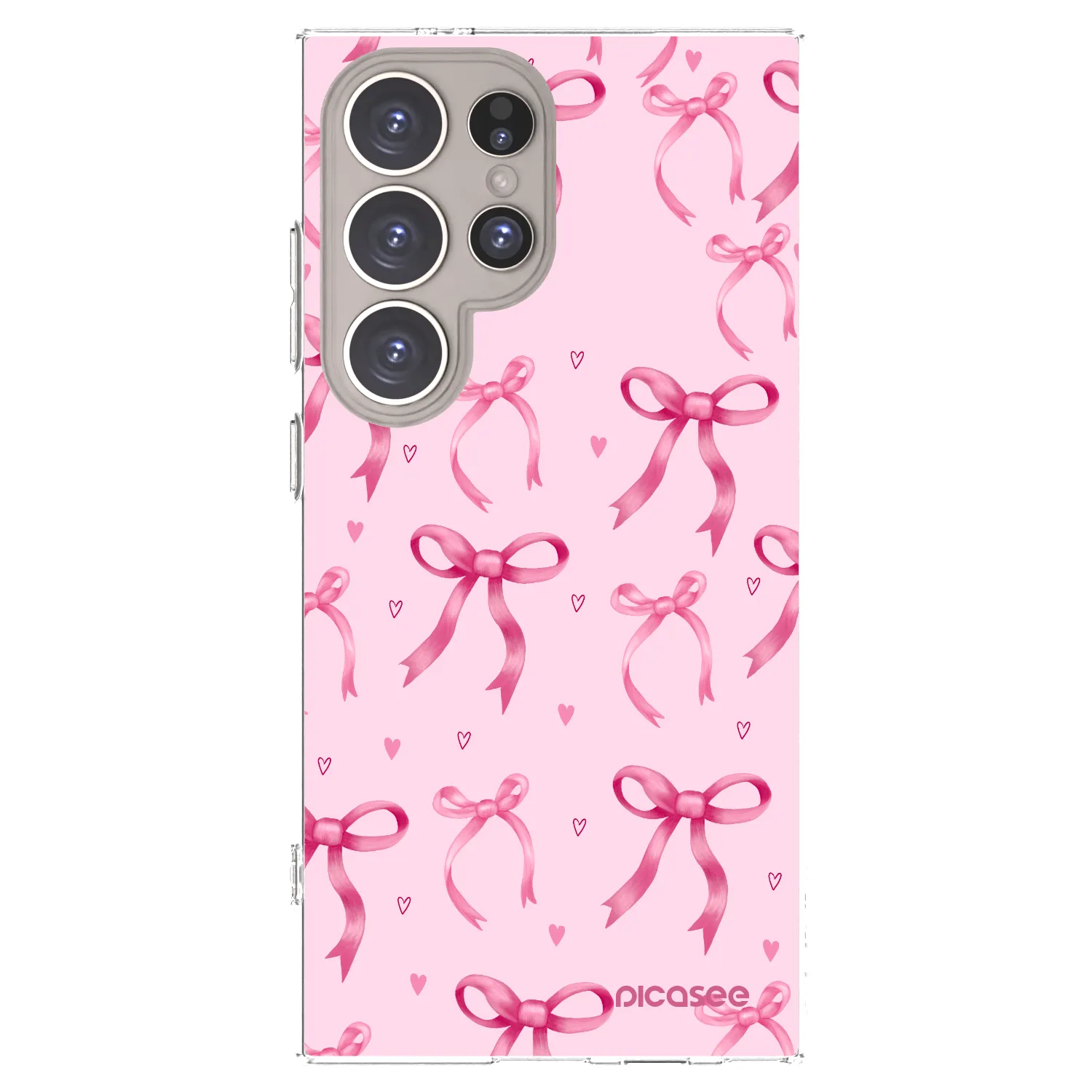 Picasee silikonowe przeźroczyste etui na Samsung Galaxy S24 Ultra S928B 5G - Bow Aesthetic