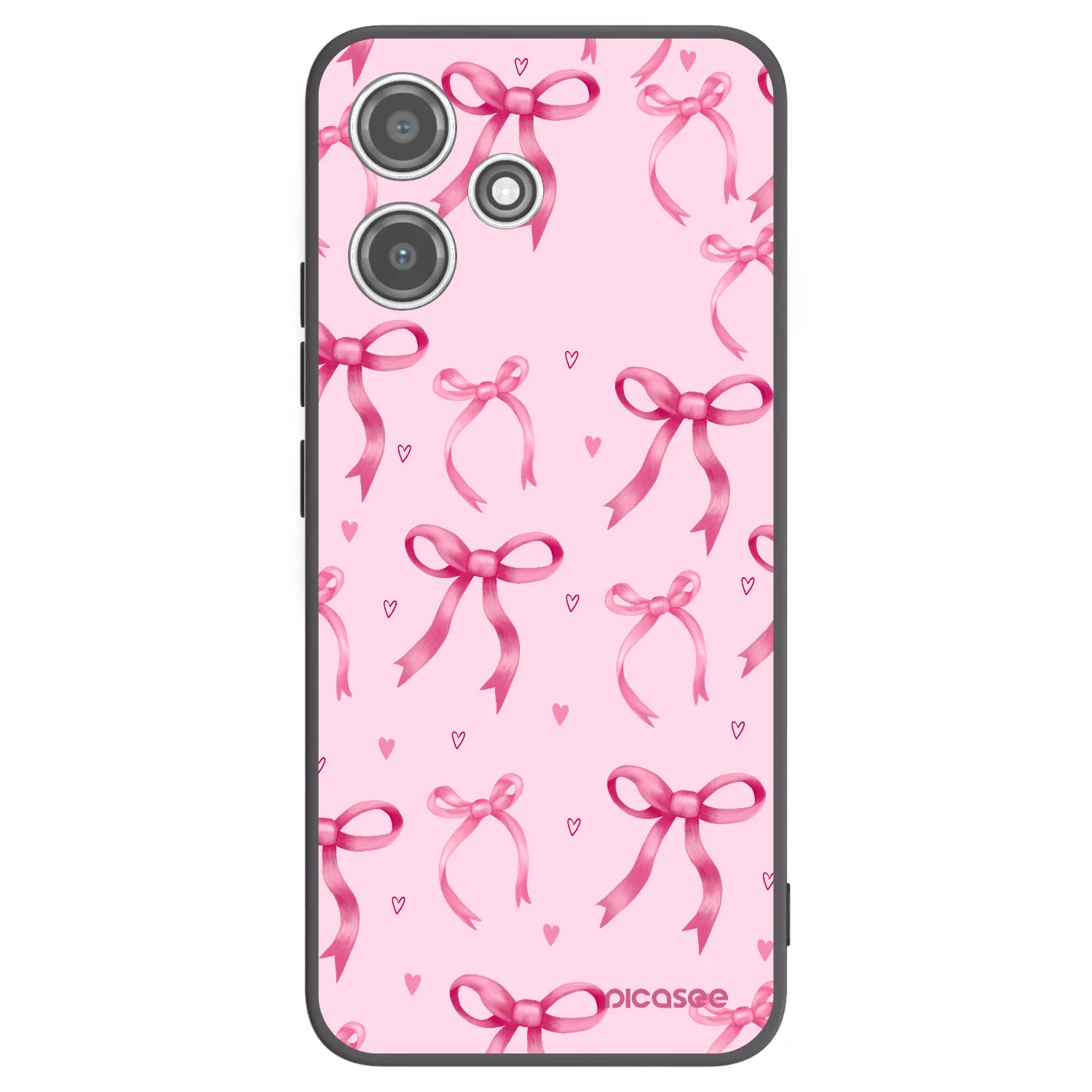 Picasee silikonowe czarne etui na Xiaomi Redmi 12 5G - Bow Aesthetic