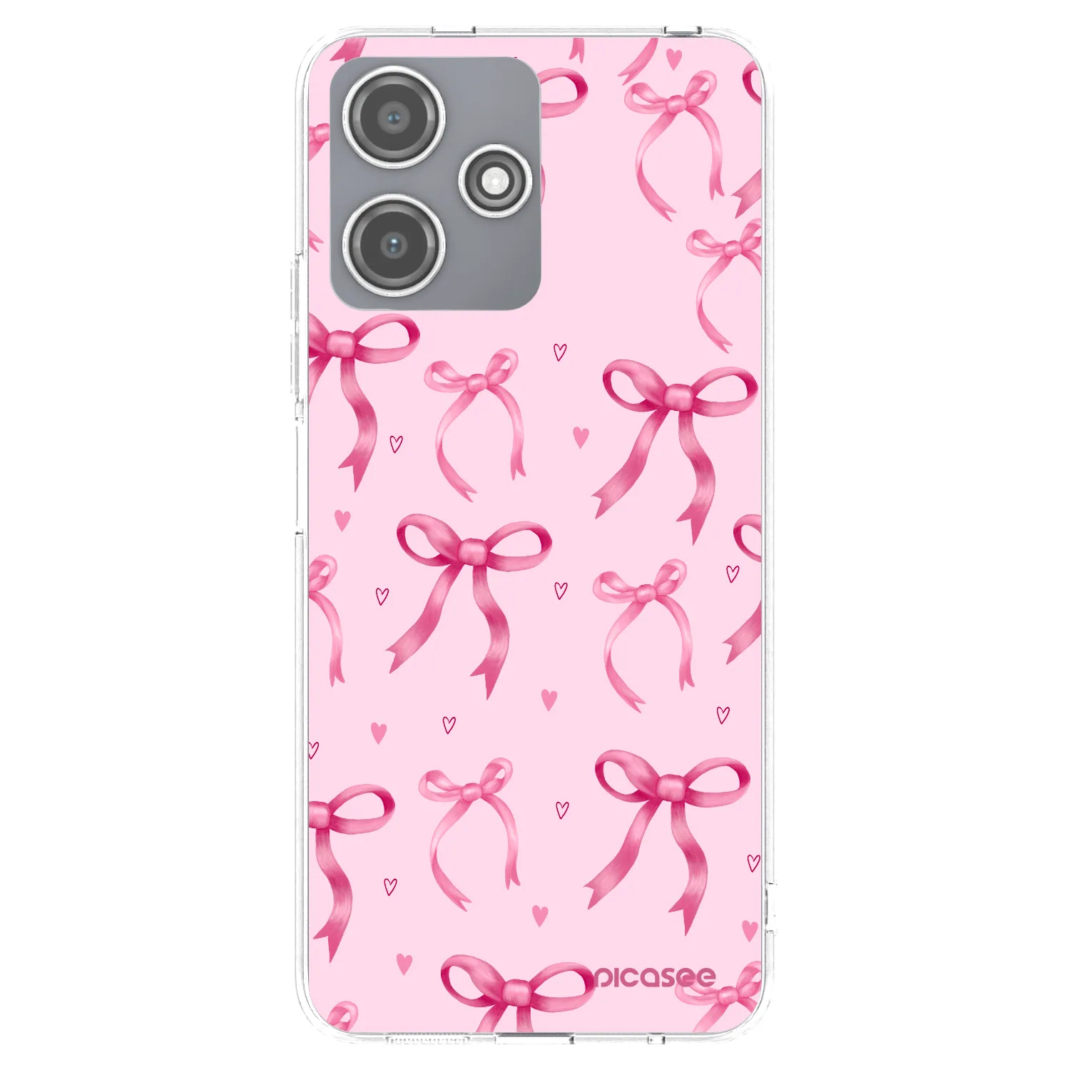 Picasee silikonowe przeźroczyste etui na Xiaomi Redmi 12 5G - Bow Aesthetic