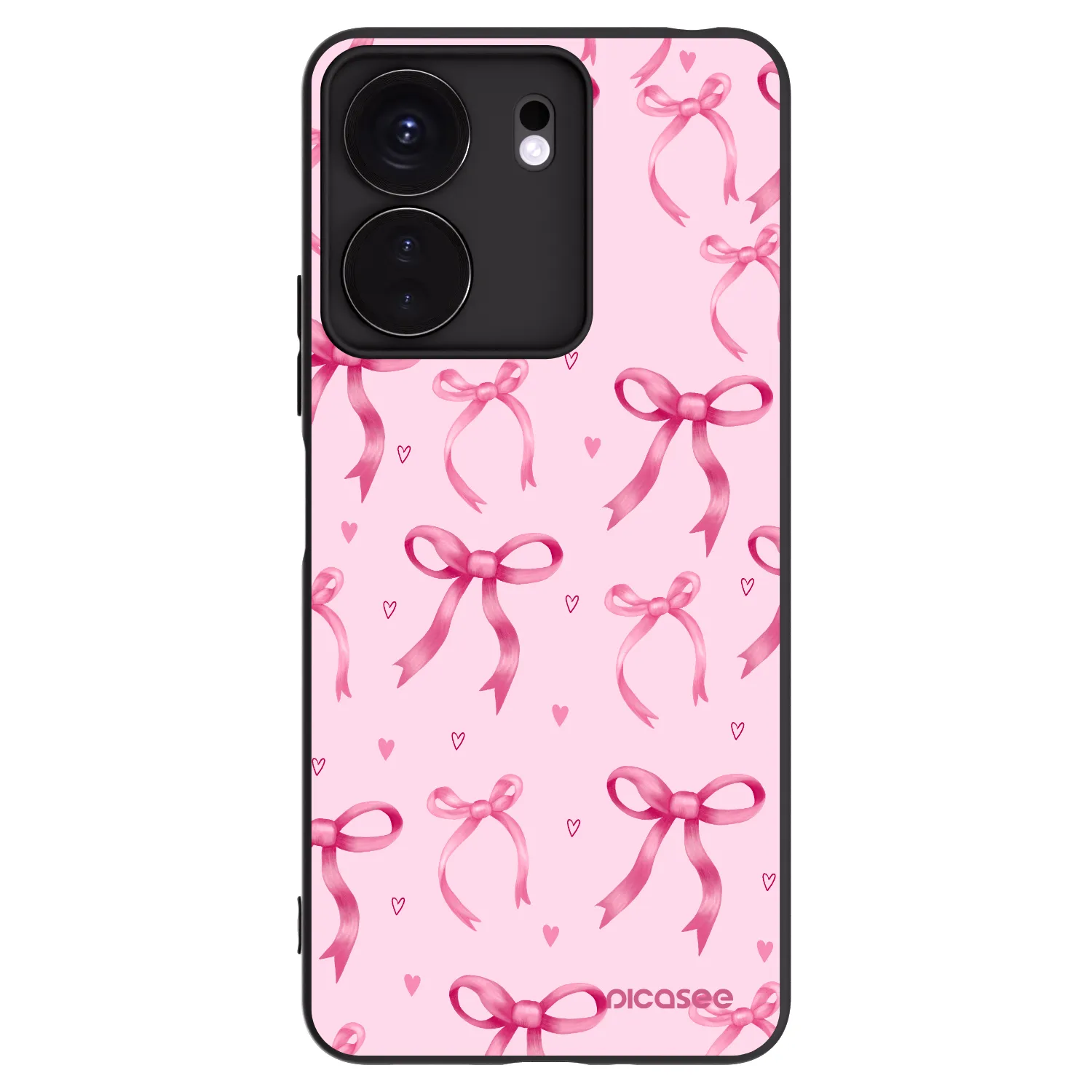 Picasee silikonowe czarne etui na Xiaomi Redmi 13C 4G - Bow Aesthetic