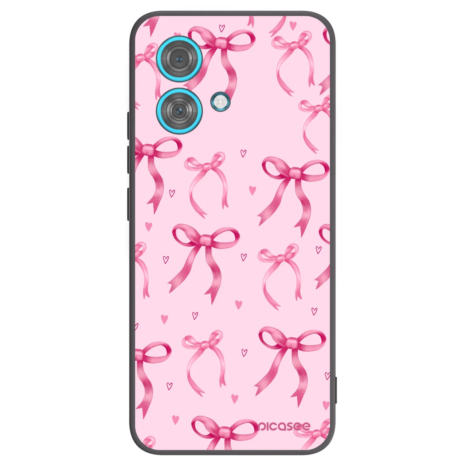 Picasee silikonowe czarne etui na Motorola Edge 40 Neo - Bow Aesthetic