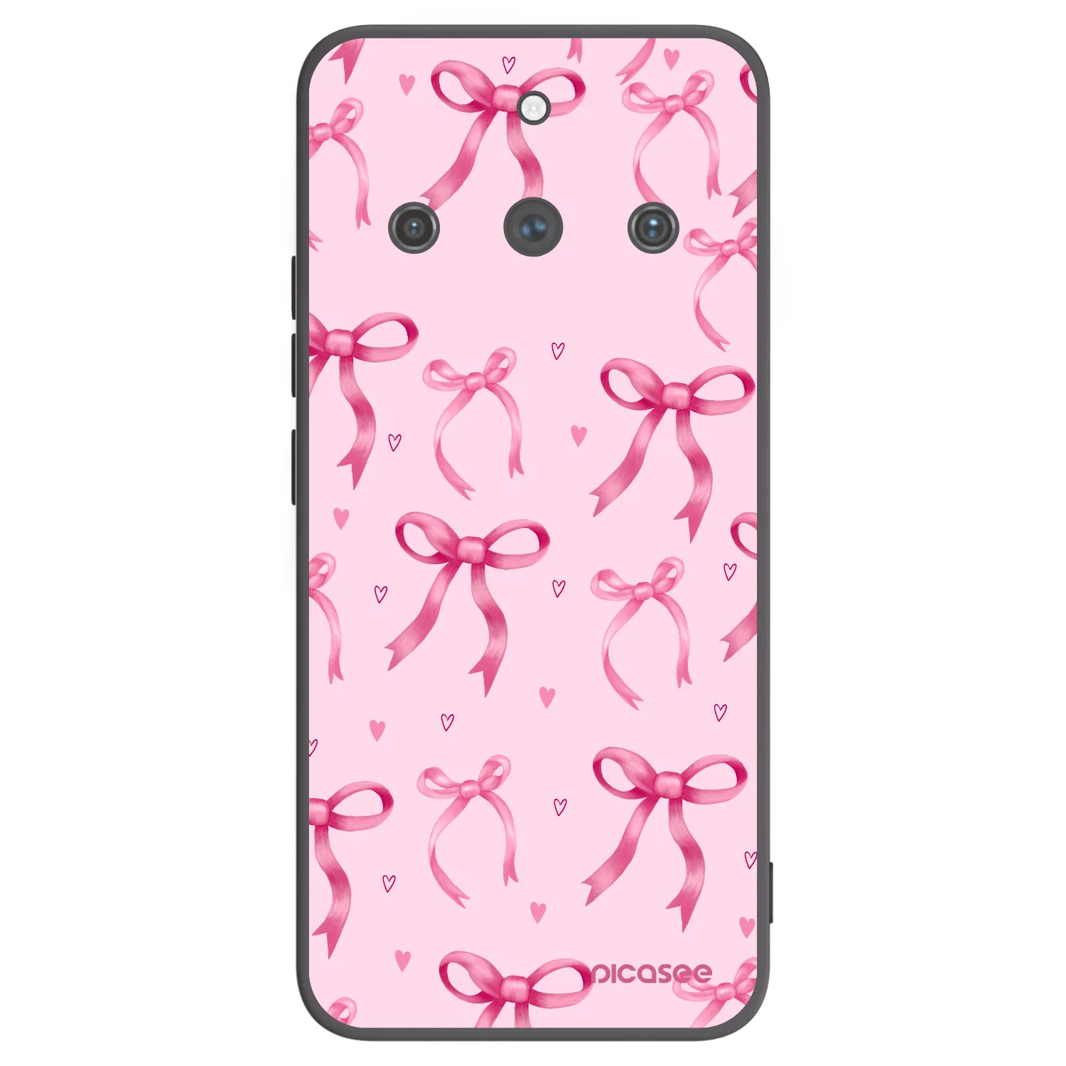 Picasee silikonowe czarne etui na Realme 11 Pro+ - Bow Aesthetic
