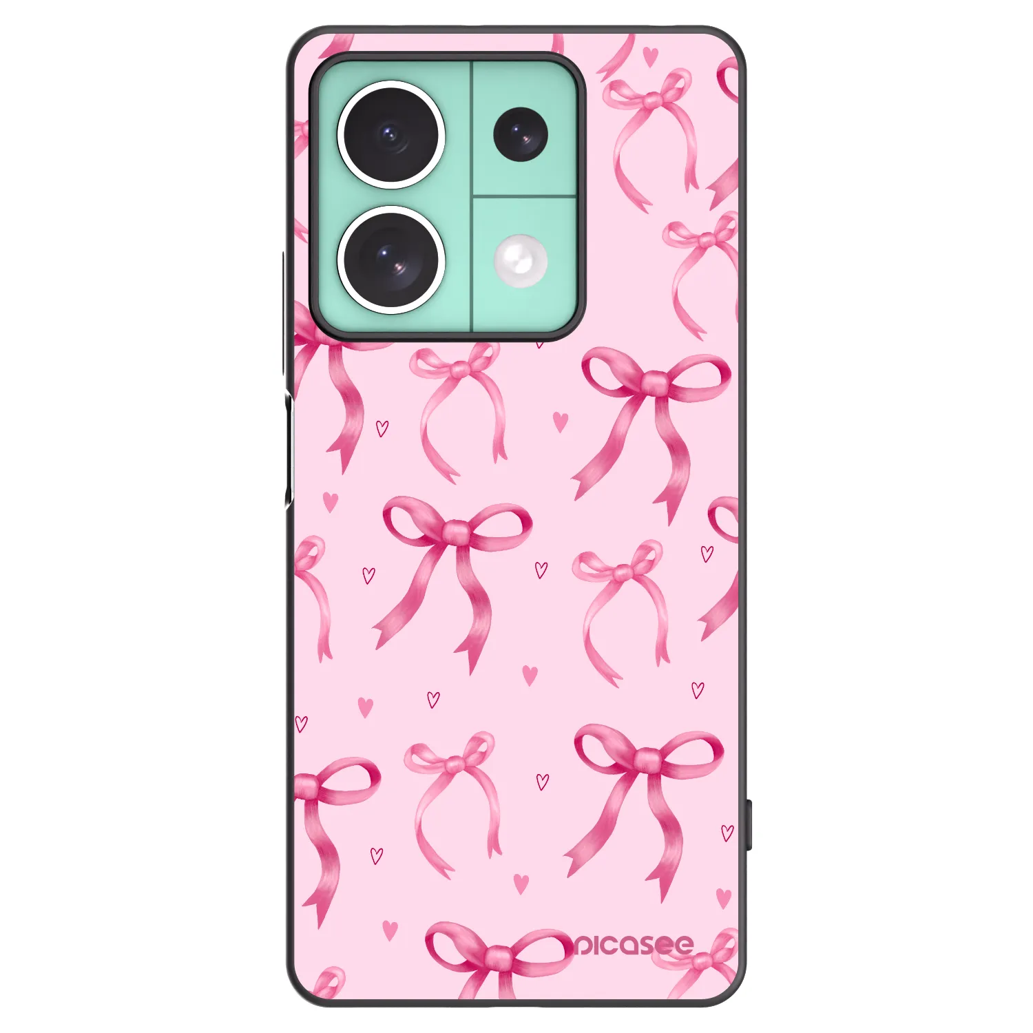 Picasee silikonowe czarne etui na Xiaomi Redmi Note 13 5G - Bow Aesthetic