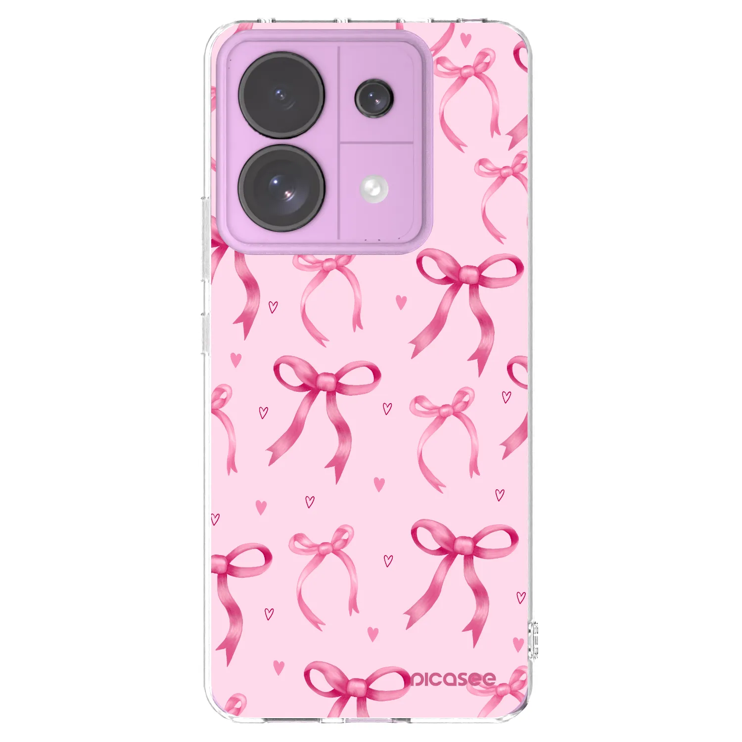 Picasee silikonowe przeźroczyste etui na Xiaomi Redmi Note 13 Pro 5G - Bow Aesthetic