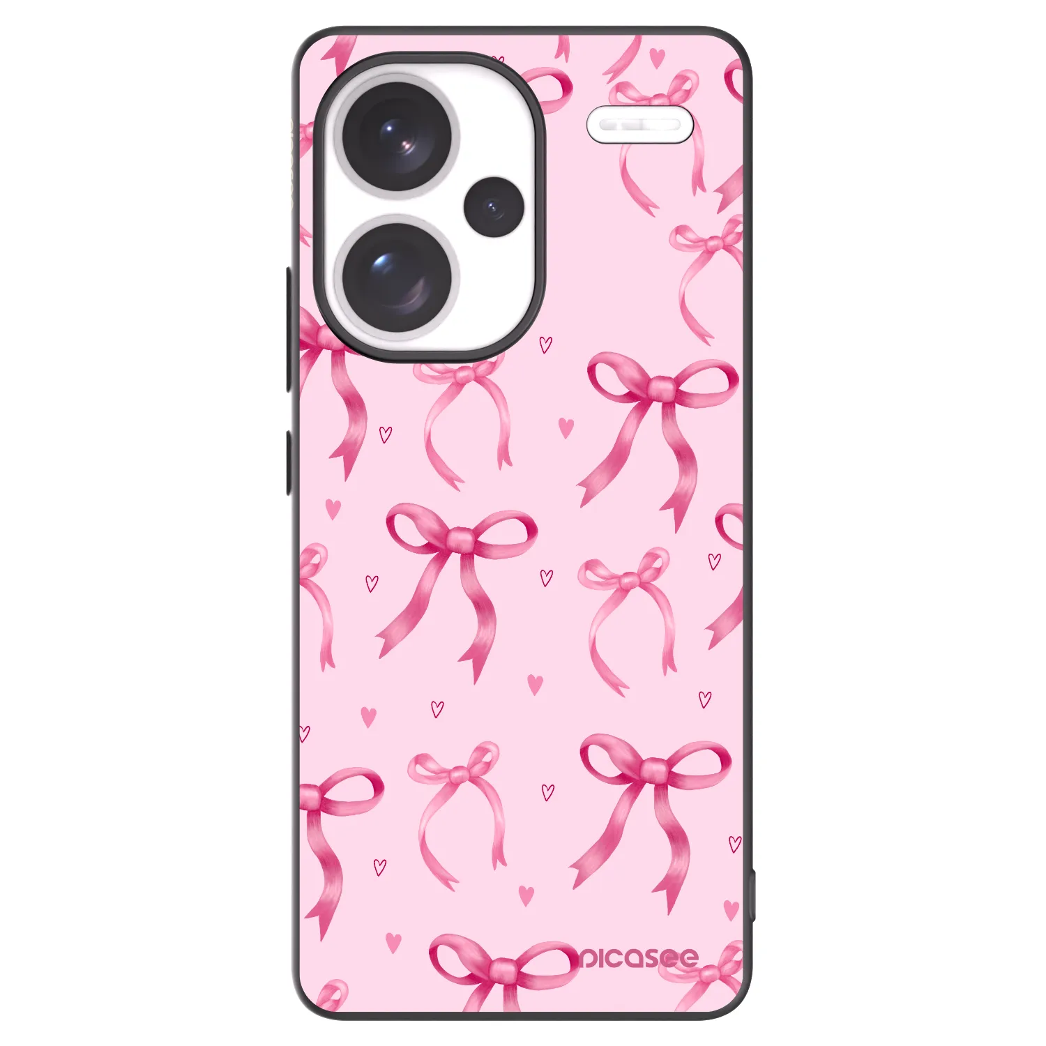 Picasee silikonowe czarne etui na Xiaomi Redmi Note 13 Pro+ 5G - Bow Aesthetic